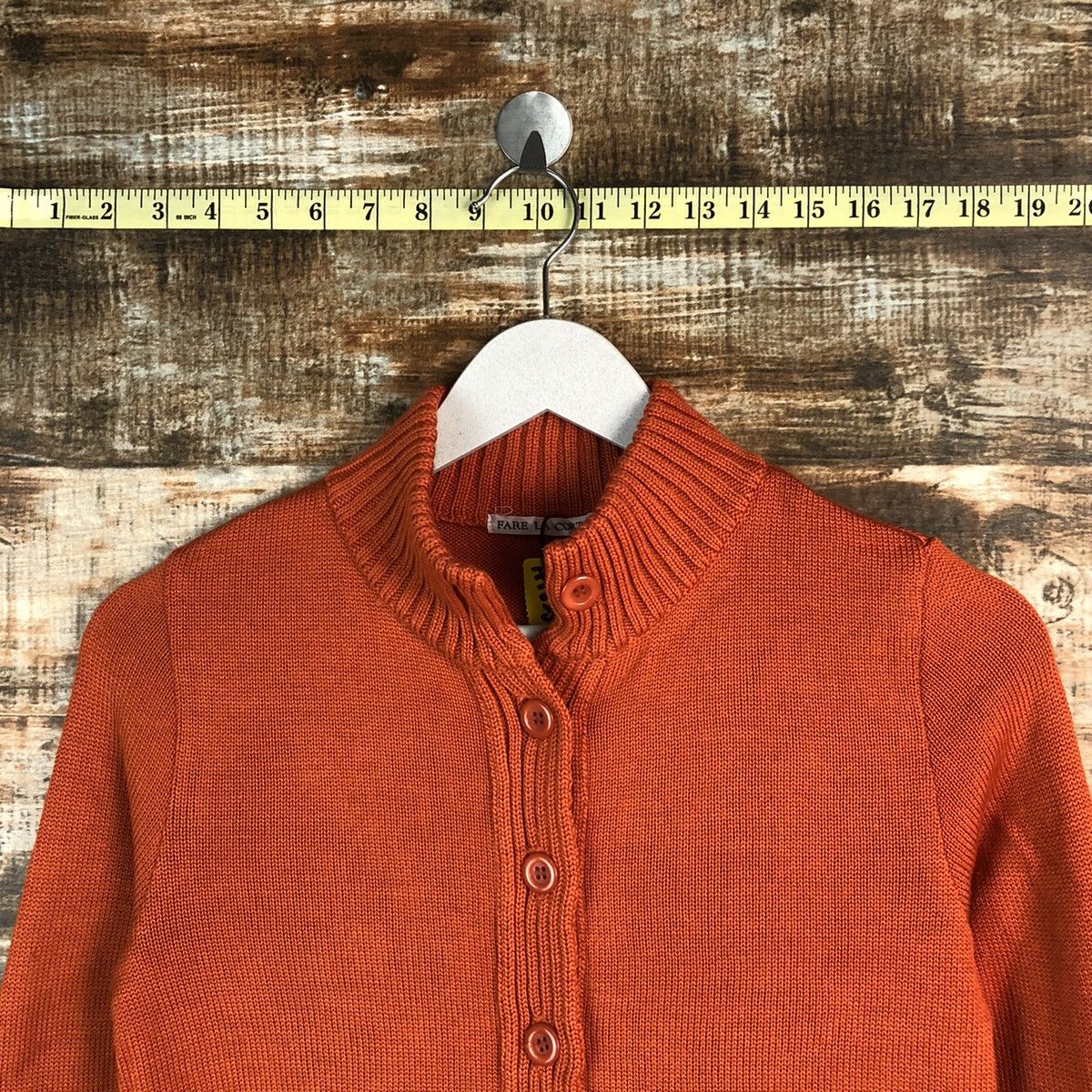 Homespun Knitwear × Japanese Brand Fare La Corte Orange Knitwear #A1825 Size S / US 4 / IT 40 - 4 Thumbnail