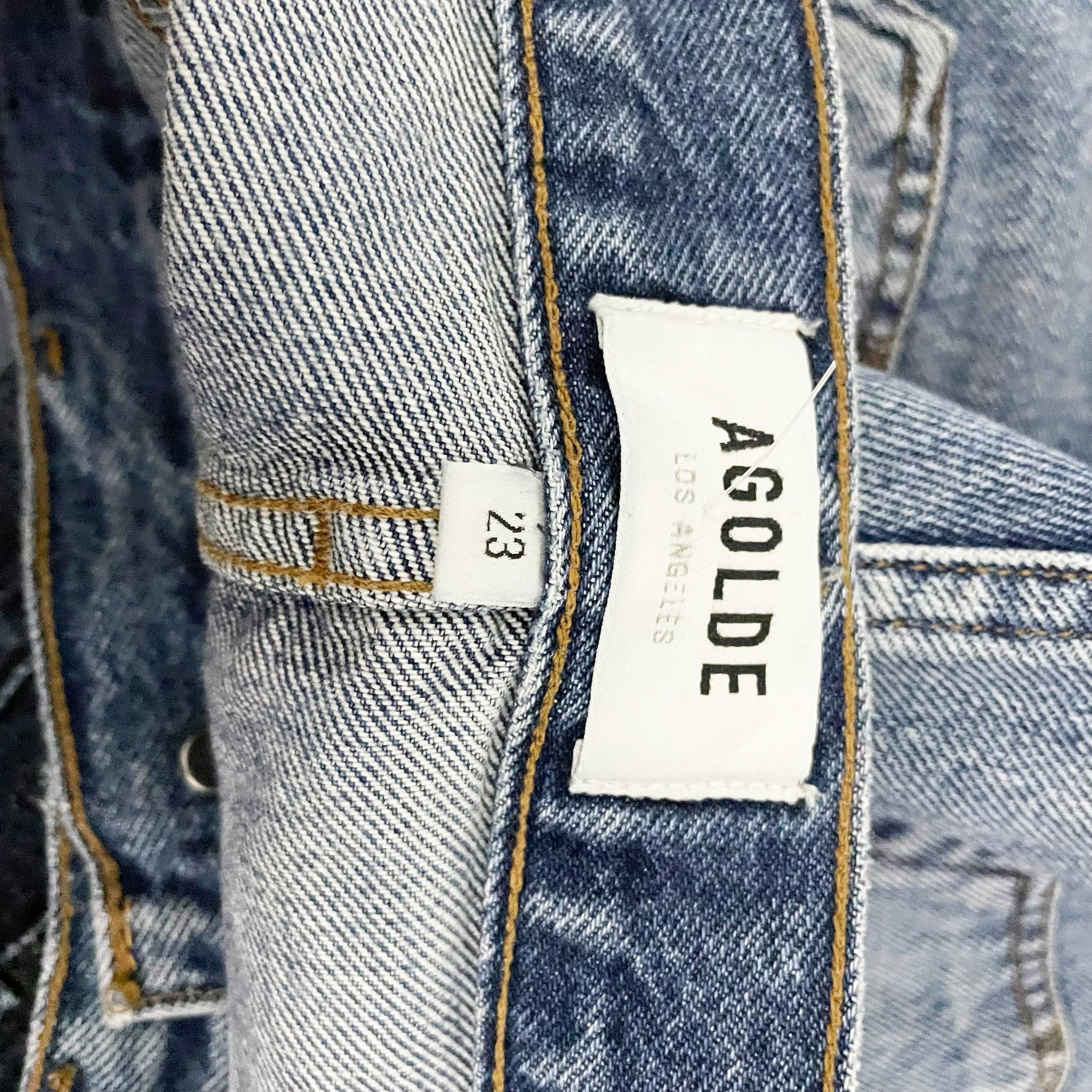 Agolde Agolde Parker Vintage Cut Off Cotton Denim Size 23" - 2 Thumbnail
