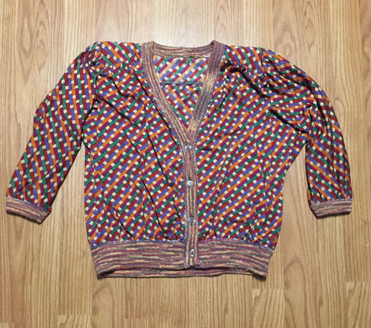 Missoni × Vintage MISSONI Vintage 1970s Wool Rare 2 Pieces Skirt Suit Sz M Size 28" / US 6 / IT 42 - 7 Thumbnail