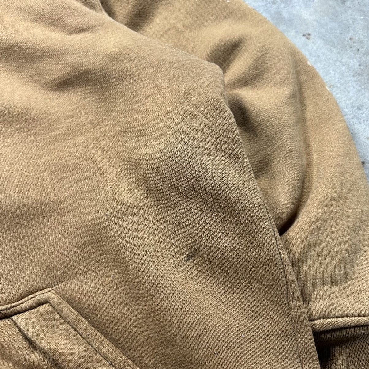 Wrangler Vintage Y2K Tan Wrangler Workwear Sherpa Lined Zip Up Hoodie Size US XL / EU 56 / 4 - 4 Thumbnail