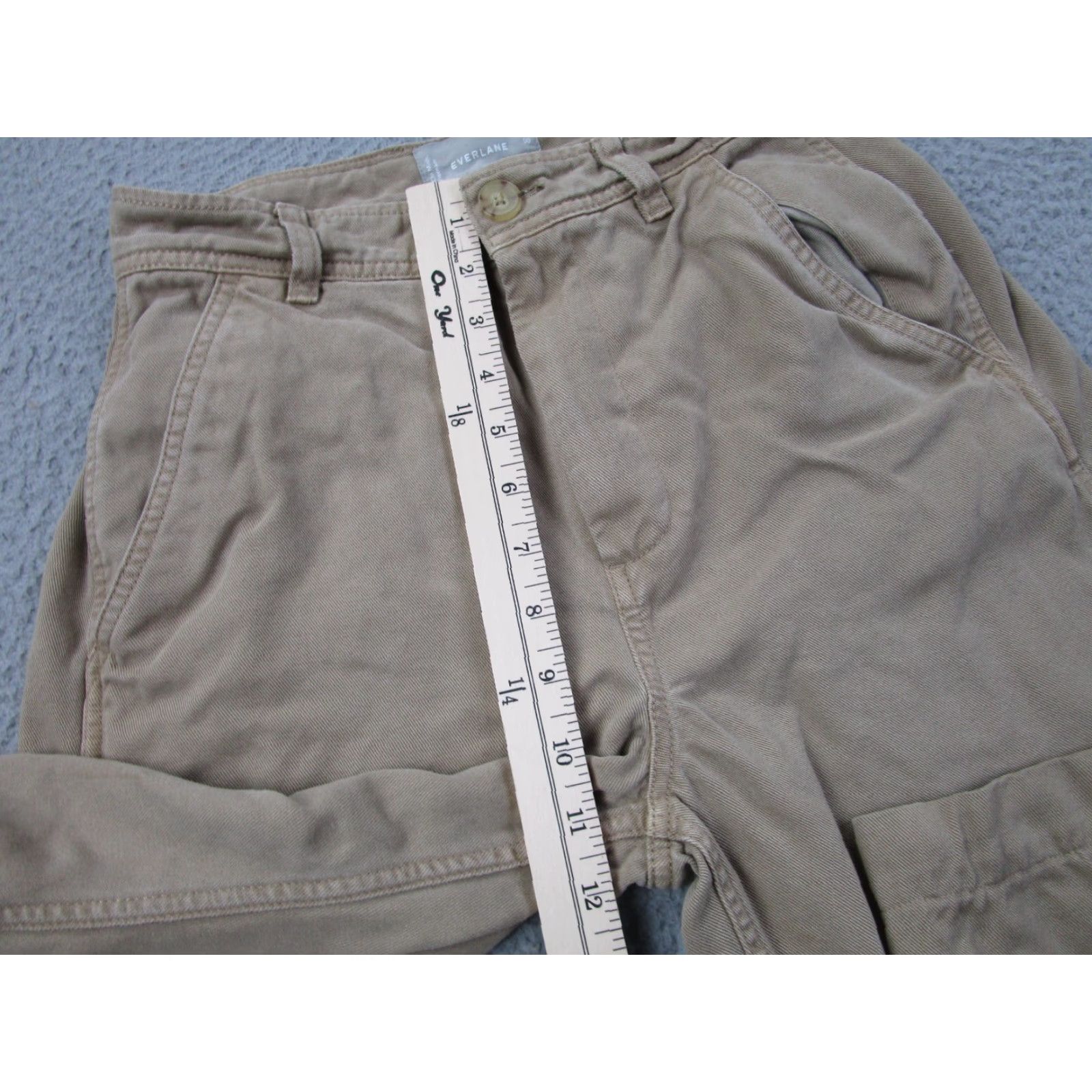 Everlane Everlane Pants Womens 00 Beige Army Military Twill High Rise Khakis Long Pants Size 26" / US 2 / IT 38 - 7 Thumbnail