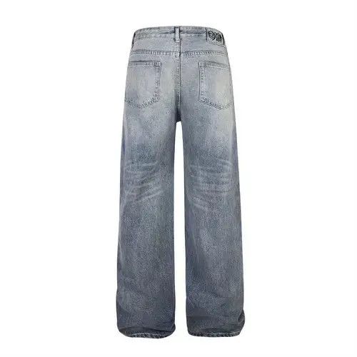 Jean Men's punk street gradient washed straight jeans y2k Size US 32 / EU 48 - 3 Thumbnail
