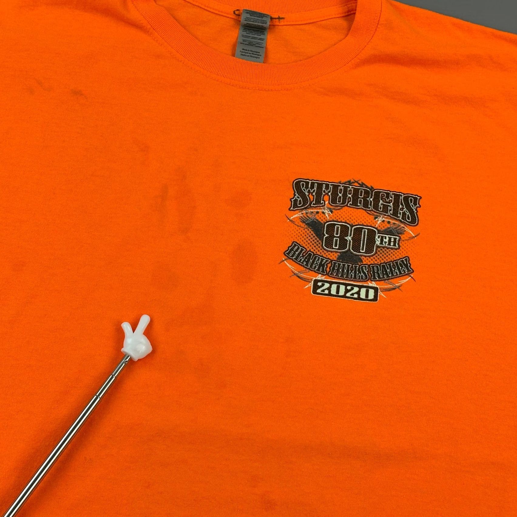 Gildan VINTAGE Sturgis Black Hills Rally Shirt Mens 3XL Orange Short Sleeve Motorcycle Biker Size US XXL / EU 58 / 5 - 2 Thumbnail