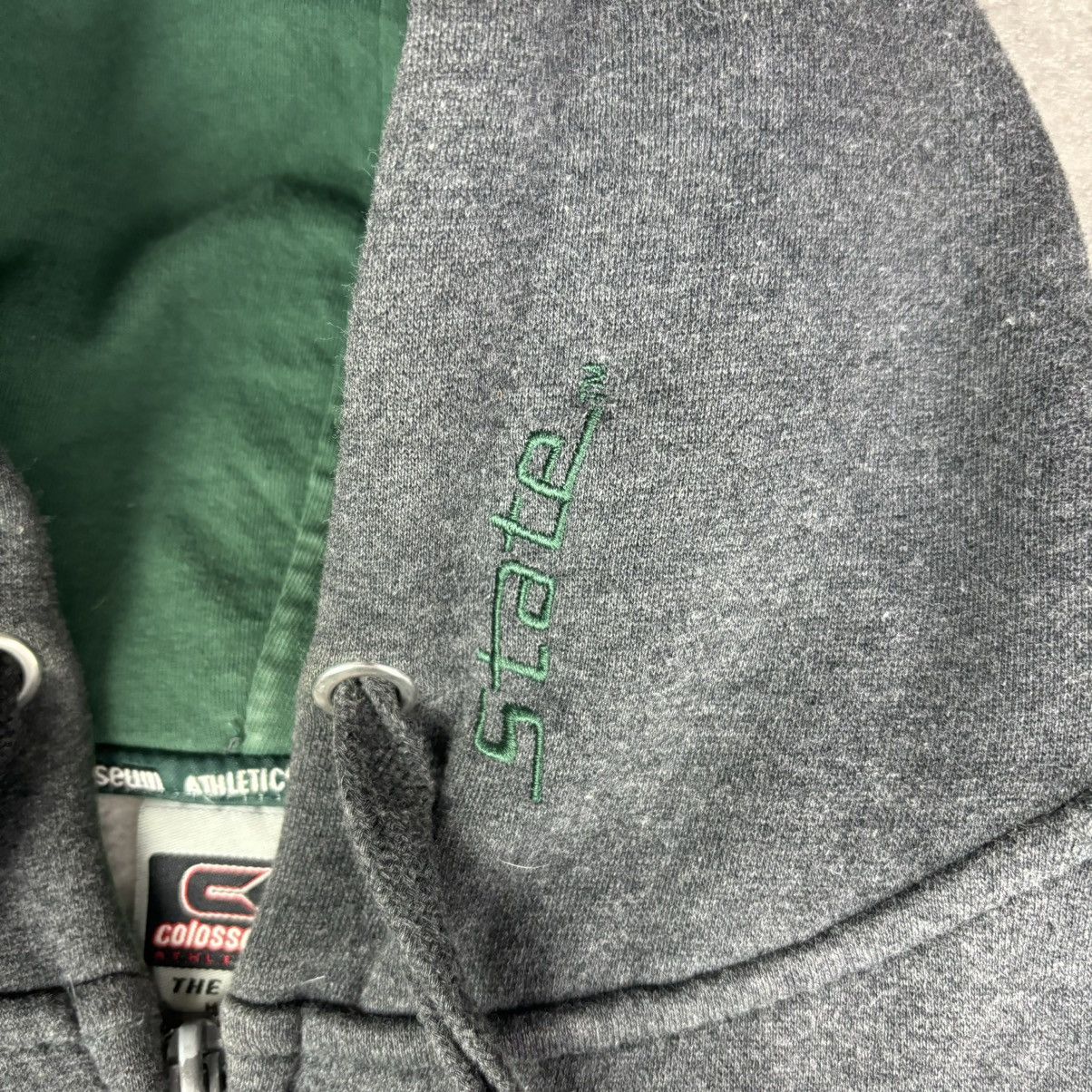 Colosseum Athletics Gray msu michigan state full zip up hooded sweatshirt Size US XL / EU 56 / 4 - 7 Thumbnail