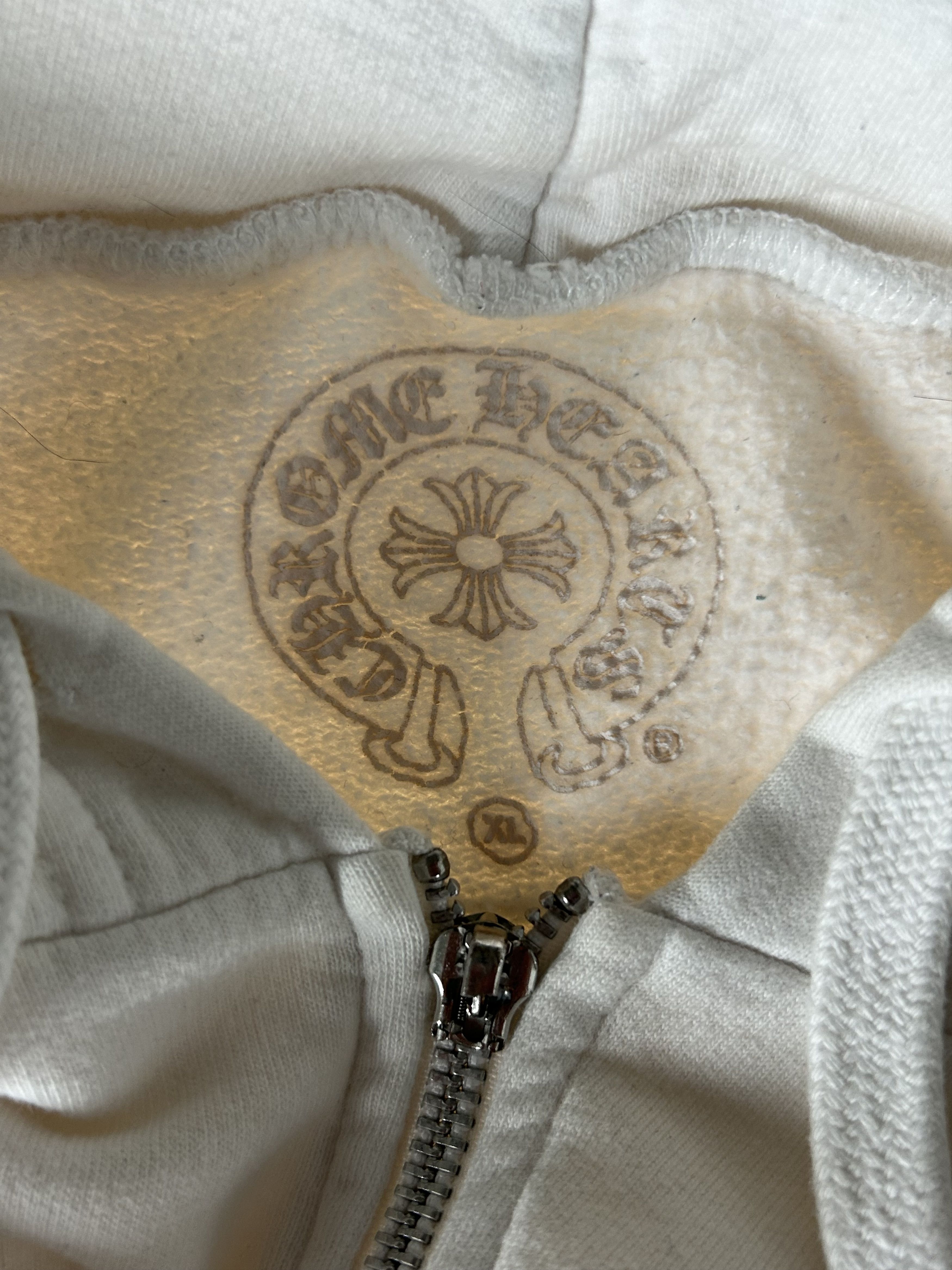 Chrome Hearts Chrome Hearts White & Black Scroll Logo Zip Up Hoodie Size US XL / EU 56 / 4 - 3 Thumbnail