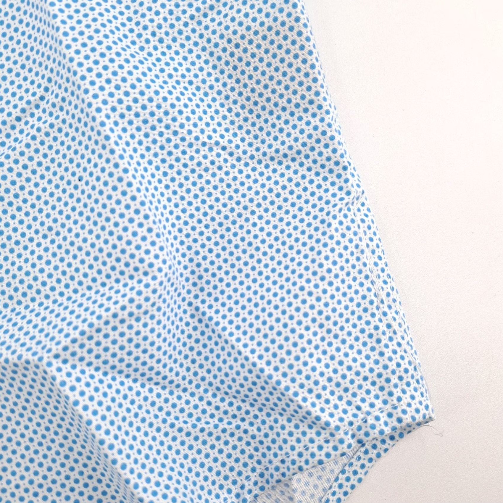 Vintage Michael Brandon Button-Down Shirt Mens M Cotton Blue White Micro Dot Long Slv Size US M / EU 48-50 / 2 - 3 Thumbnail