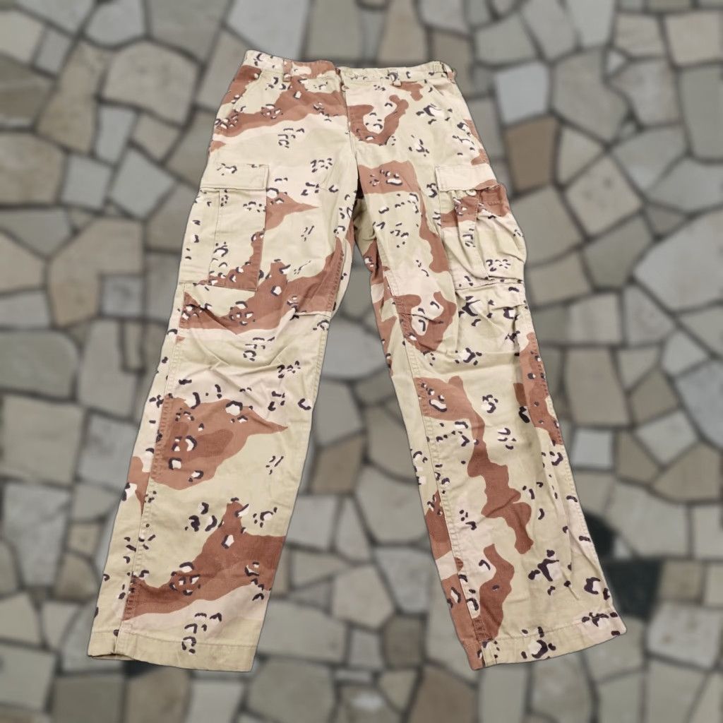VINTAGE Wrangler US Army Pants Cargo Mens Small 31x31 Beige Desert Camo 90s Military Workwear