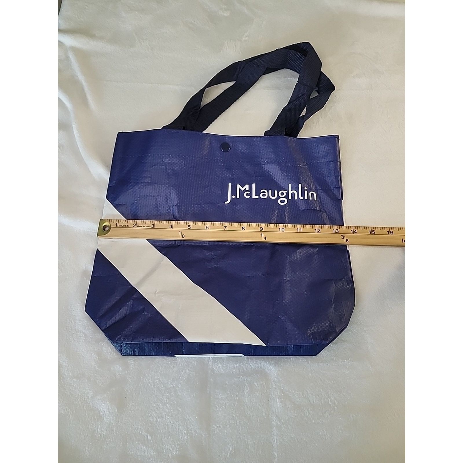 J.McLaughlin J McLaughlin Blue White Reusable Tote Bag Size ONE SIZE - 3 Thumbnail