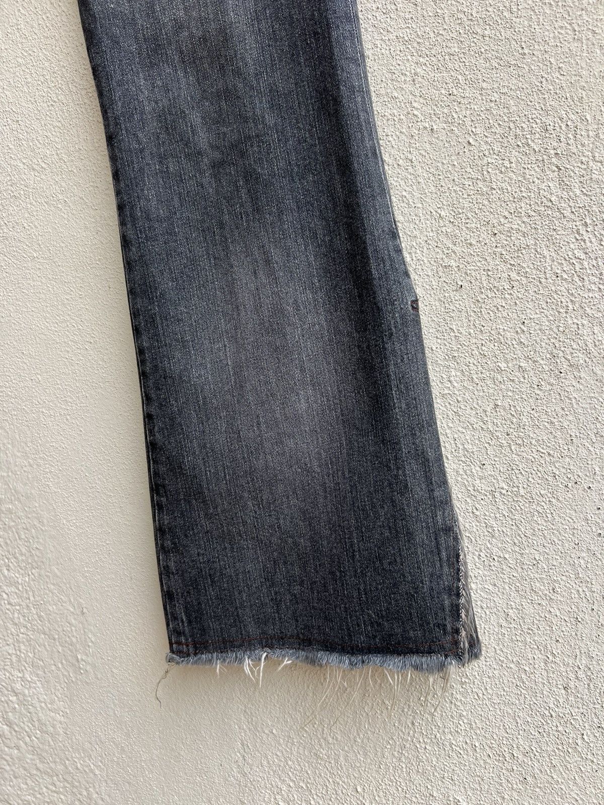 Vintage VTG Patrick Cox Wannabe Fade Black Denim Flare Jeans Size US 31 - 12 Thumbnail