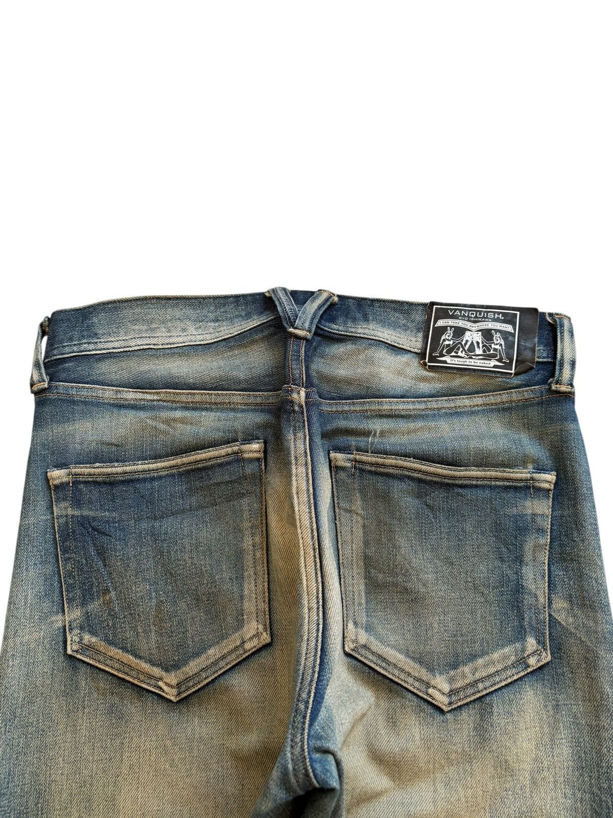 Vanquish Vintage Vanquish Ryo Ishikawa Selvedge Rusty Wash Rip Jeans Size US 32 / EU 48 - 9 Thumbnail