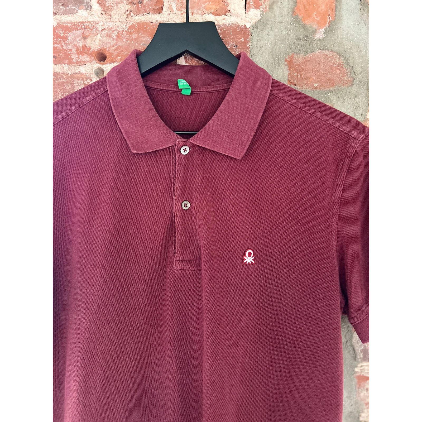 United Colors Of Benetton United Colors of Benetton Men's Maroon Polo Shirt Size M Size US M / EU 48-50 / 2 - 1 Thumbnail