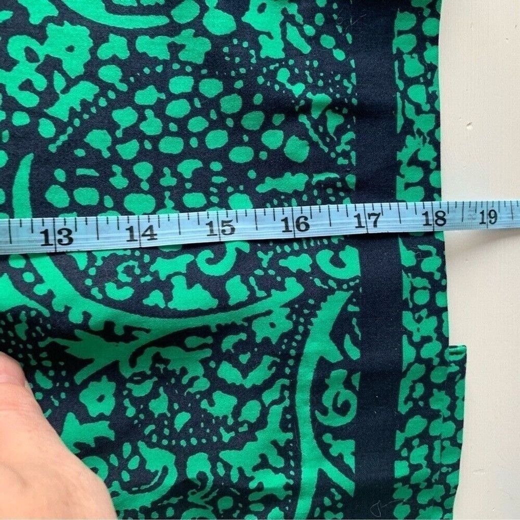 Ann Taylor Ann Taylor Factory Green Patterned Mini Pencil Skirt Size 4 Size 27" / US 4 / IT 40 - 11 Thumbnail