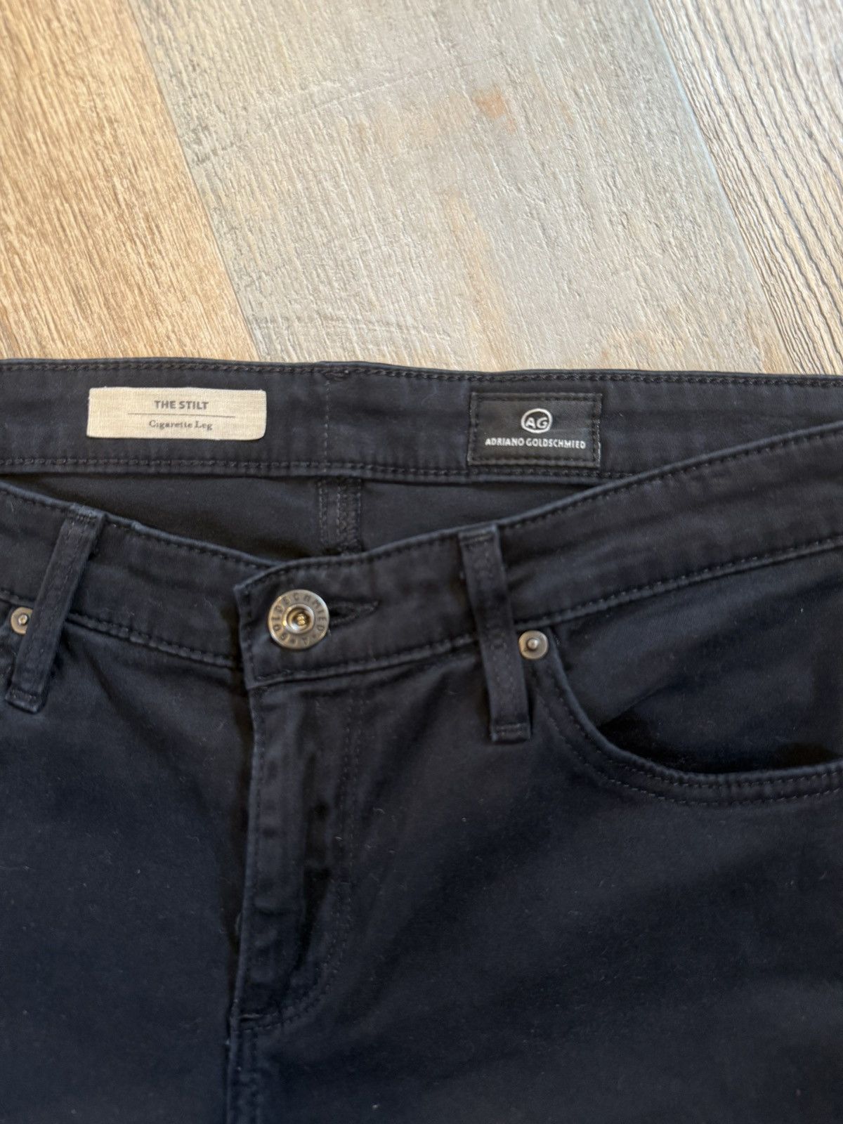 AG Adriano Goldschmied Adriano Goldschmied Jeans Womens 28R Black Denim Size 28" / US 6 / IT 42 - 3 Thumbnail