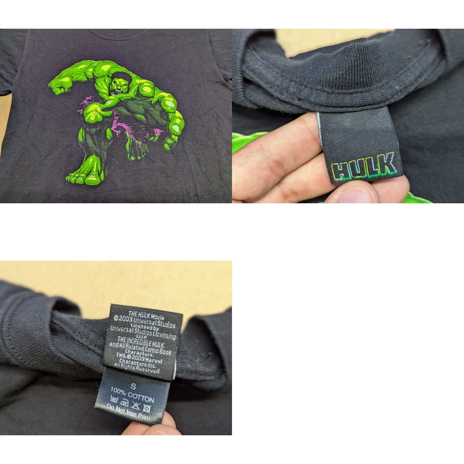 Vintage VINTAGE The Hulk 2003 Movie T-Shirt Mens S Black Universal Studios Promo Shirt Size US S / EU 44-46 / 1 - 8 Thumbnail