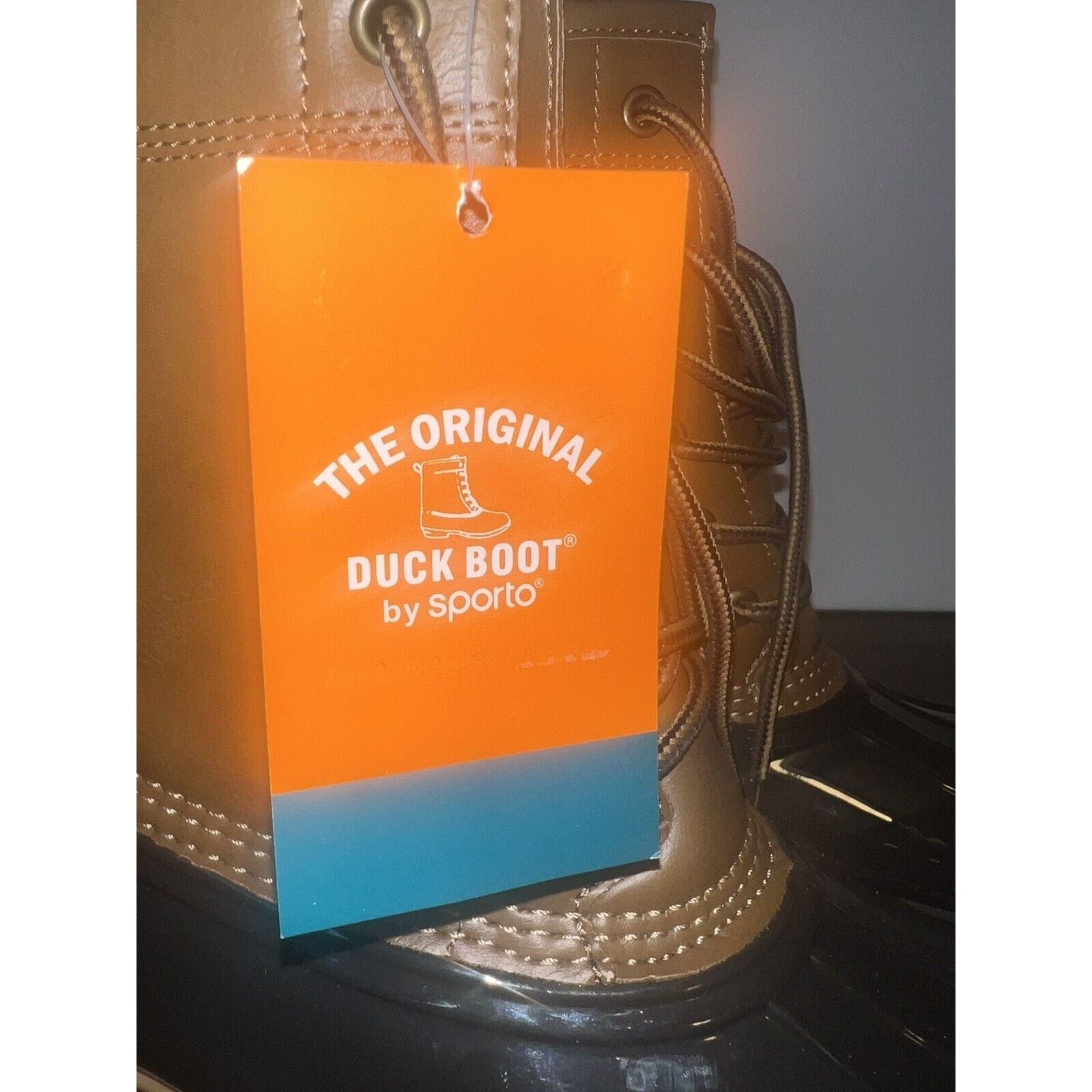 Other Sporto Ariel Duck Boots Mid-Calf Women's Size 6 Beige Navy Size US 6 / IT 36 - 2 Thumbnail