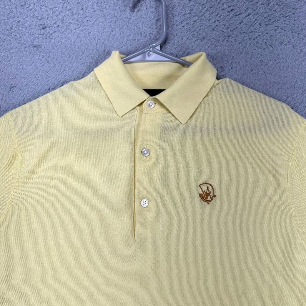 Vintage Crittenden Sweater Mens Small Yellow Fine Knit Pullover Polo Short Sleeve Knit Style Casual Outdoor Walking Button Pullover Size US S / EU 44-46 / 1 - 2 Thumbnail