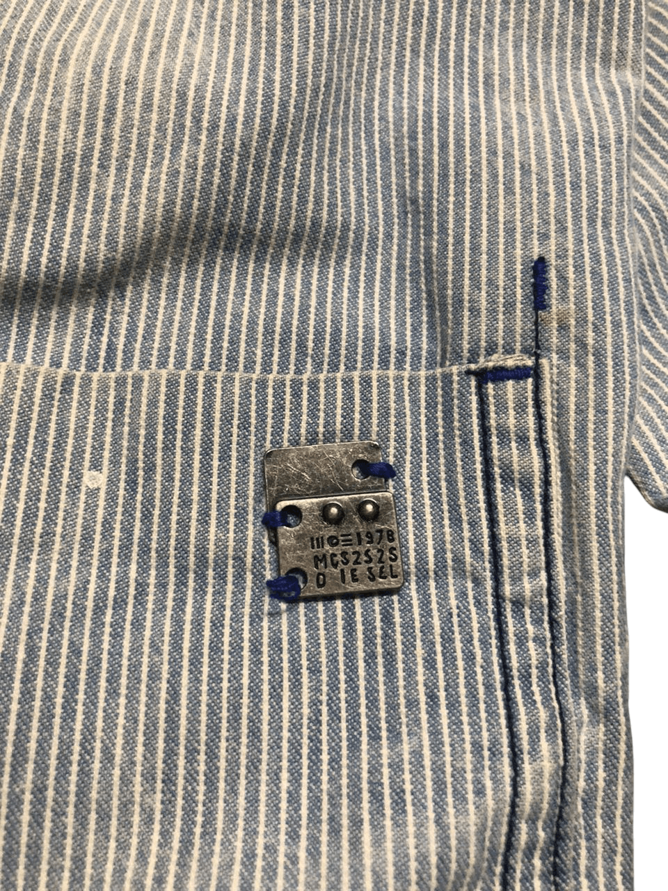 Diesel Diesel Denim Striped Cotton Jacket Shacket Buttons Faded Size US S / EU 44-46 / 1 - 15 Thumbnail
