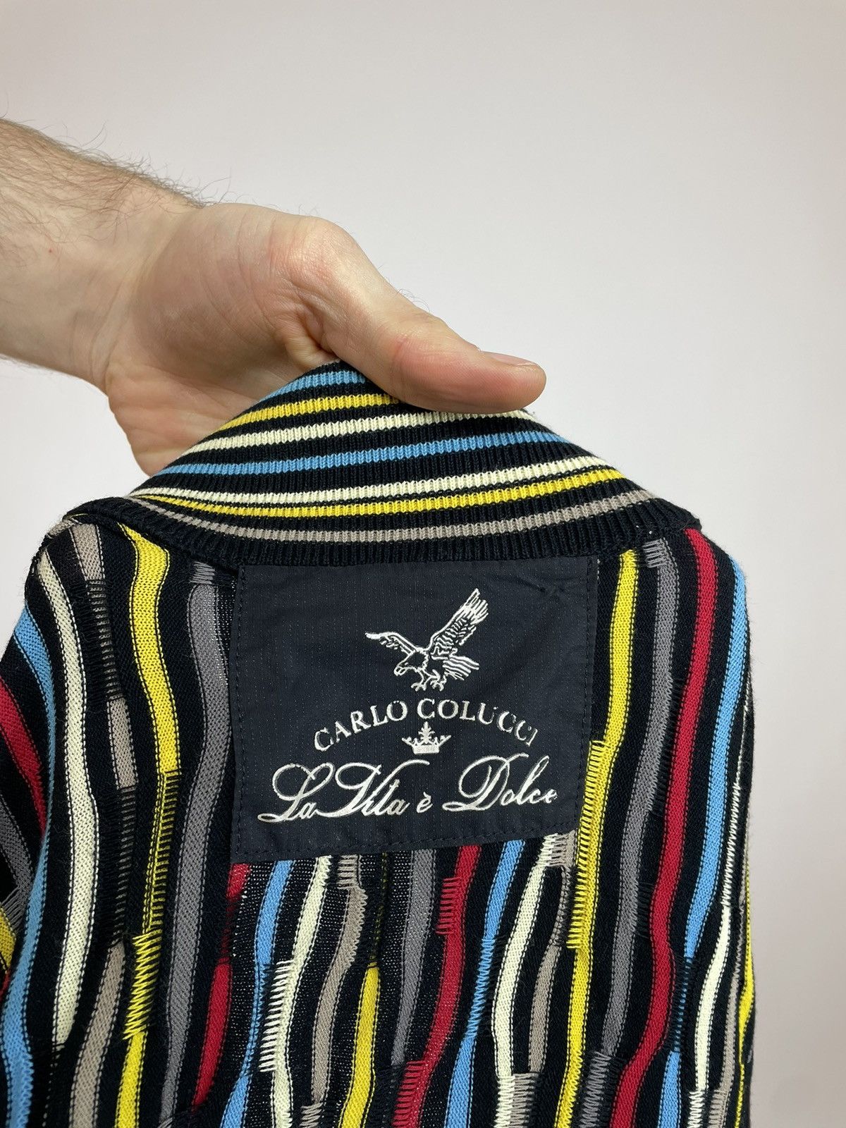 Carlo Colucci × Japanese Brand × Vintage CARLO COLUCCI Striped Multicolour Cardigan sweater coogi Size US M / EU 48-50 / 2 - 9 Thumbnail