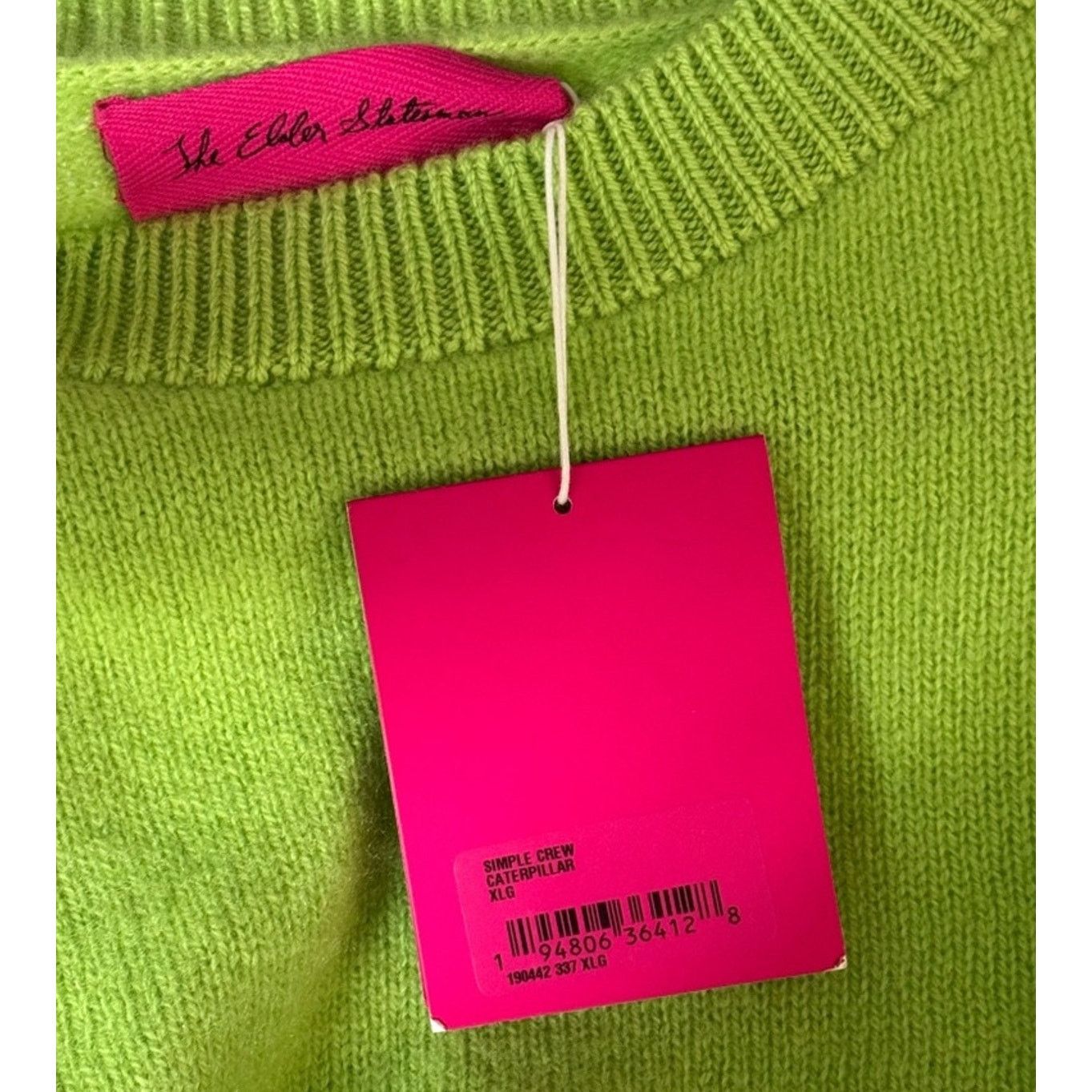Caterpillar The Elder Statesman Pistachio Cashmere Sweater NWT Size US XL / EU 56 / 4 - 4 Thumbnail