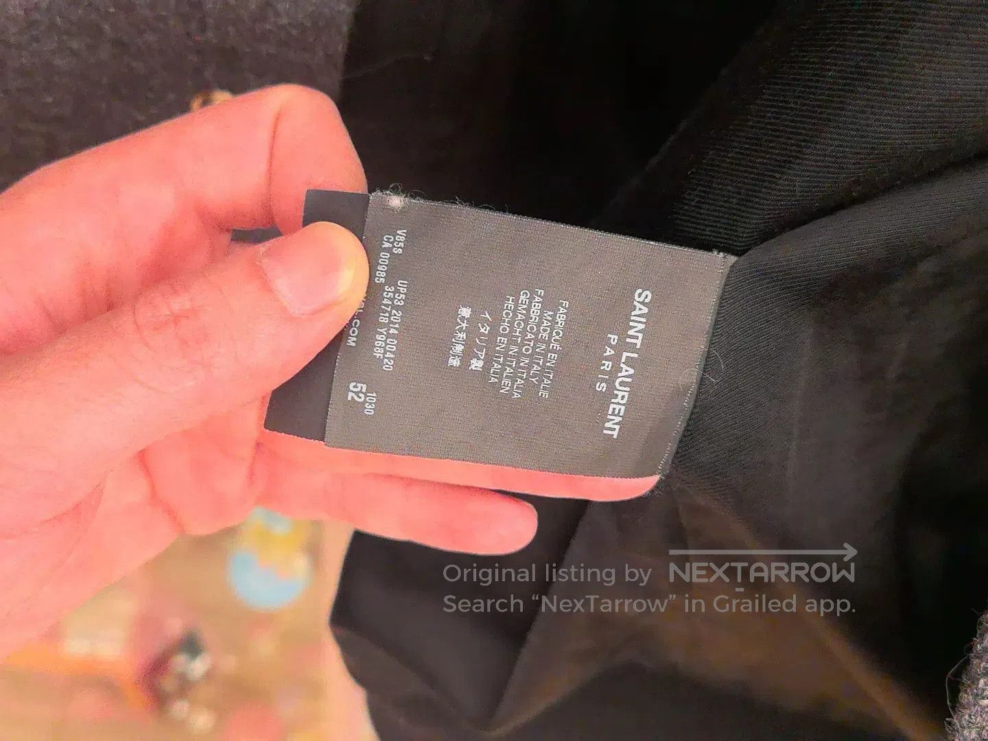 Saint Laurent Paris Saint Laurent Gray Wool Leather Sleeve Jacket. Size US L / EU 52-54 / 3 - 3 Thumbnail