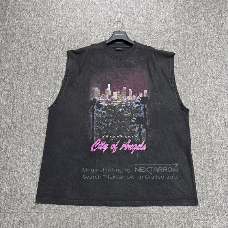 Balenciaga Balenciaga Los Angeles Night View Sleeveless Short Sleeve Size US XL / EU 56 / 4 - 1 Thumbnail