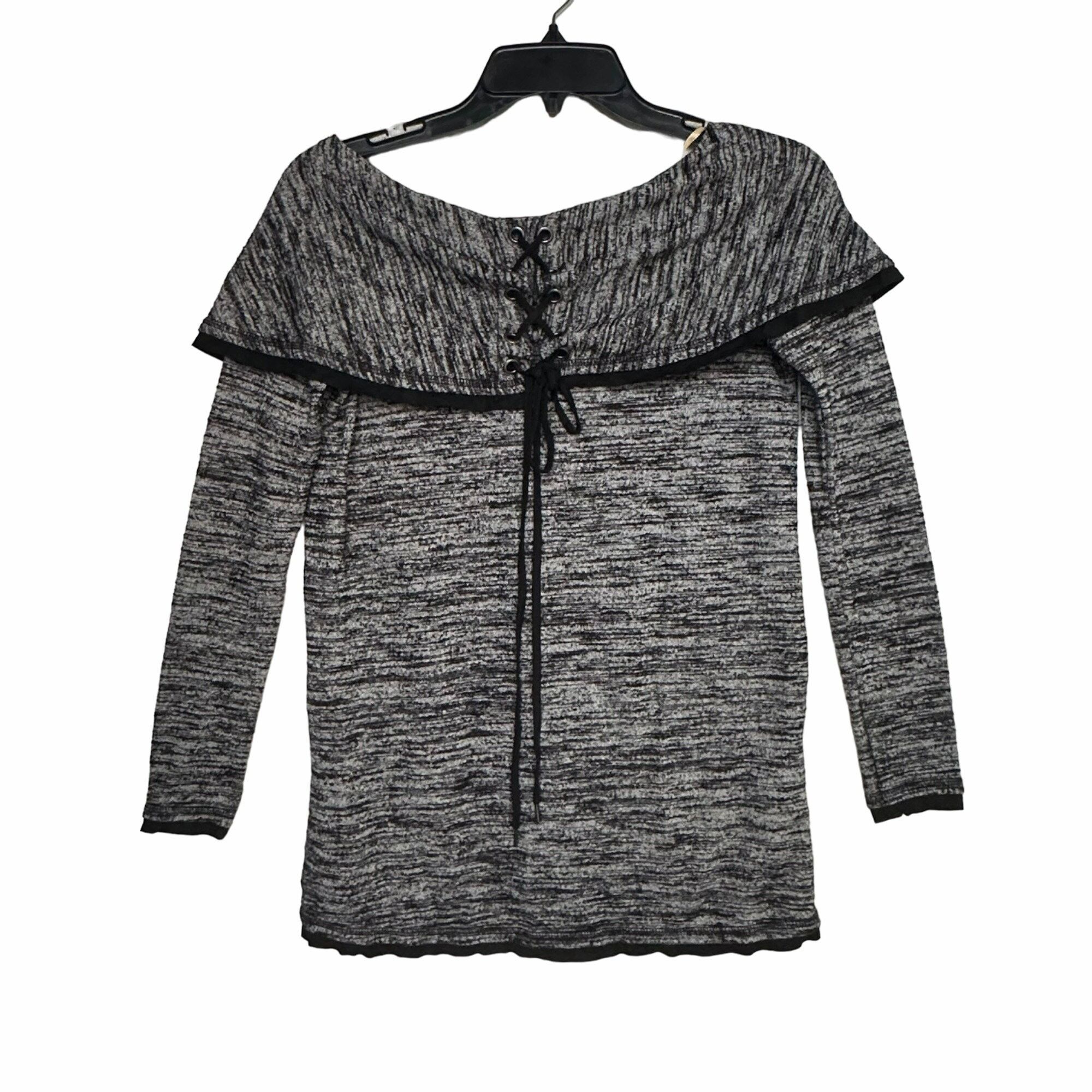 Other ✨Democracy XS Womens Large Cowl Neck Knit Top Tunic Gray Bla Size XS / US 0-2 / IT 36-38 - 2 Thumbnail