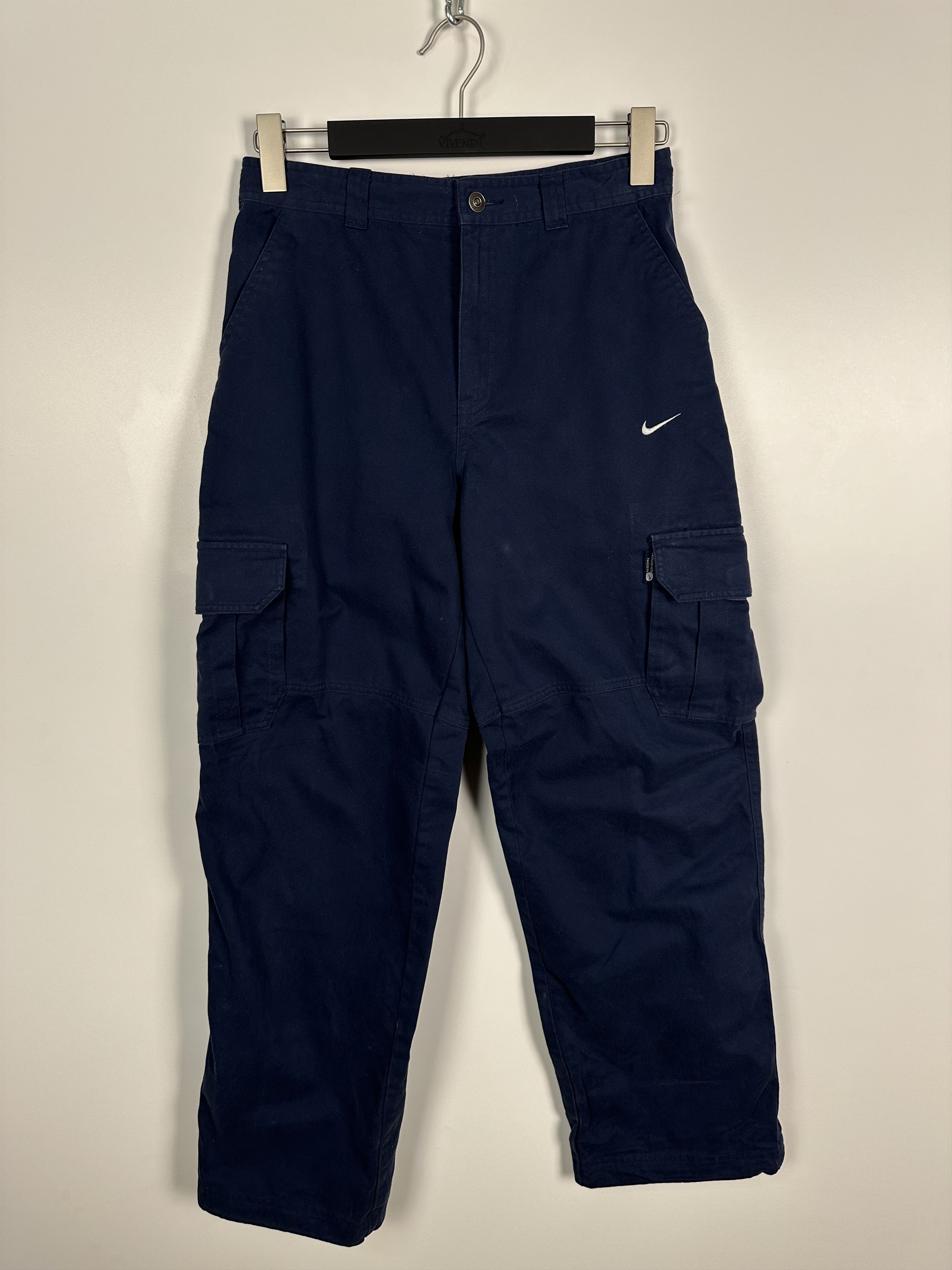 Nike × Vintage Vintage Nike Cargo Pants Cotton Womens Size M Y2K Blue Size 32" / US 10 / IT 46 - 1 Thumbnail