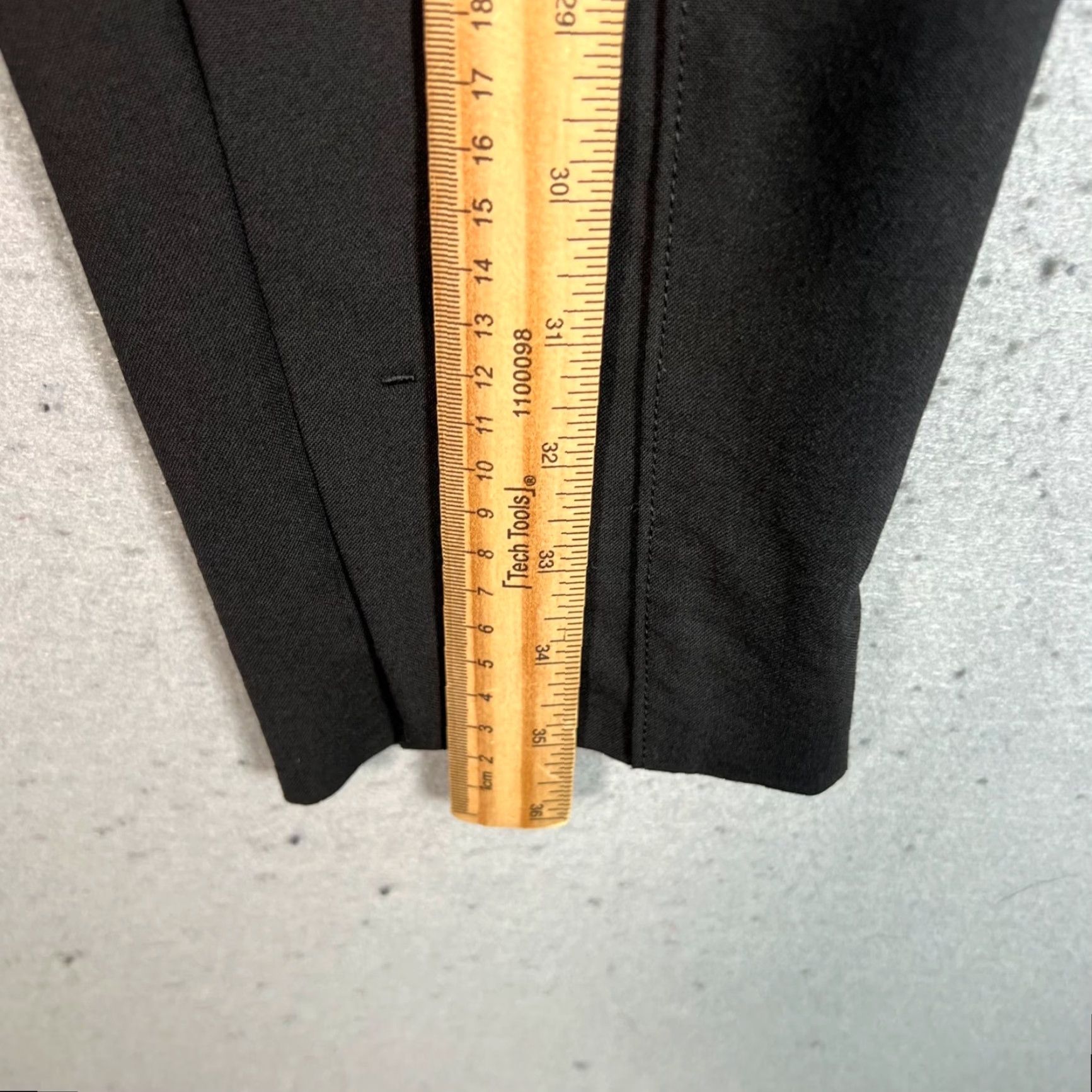 Cos COS Womens Dress Pants Black Wool Blend Tapered 32 EUR 25 in Inseam High Rise Front Flat Regular Size 32 Womens Pants Size 24" / US 00 / IT 34 - 6 Thumbnail