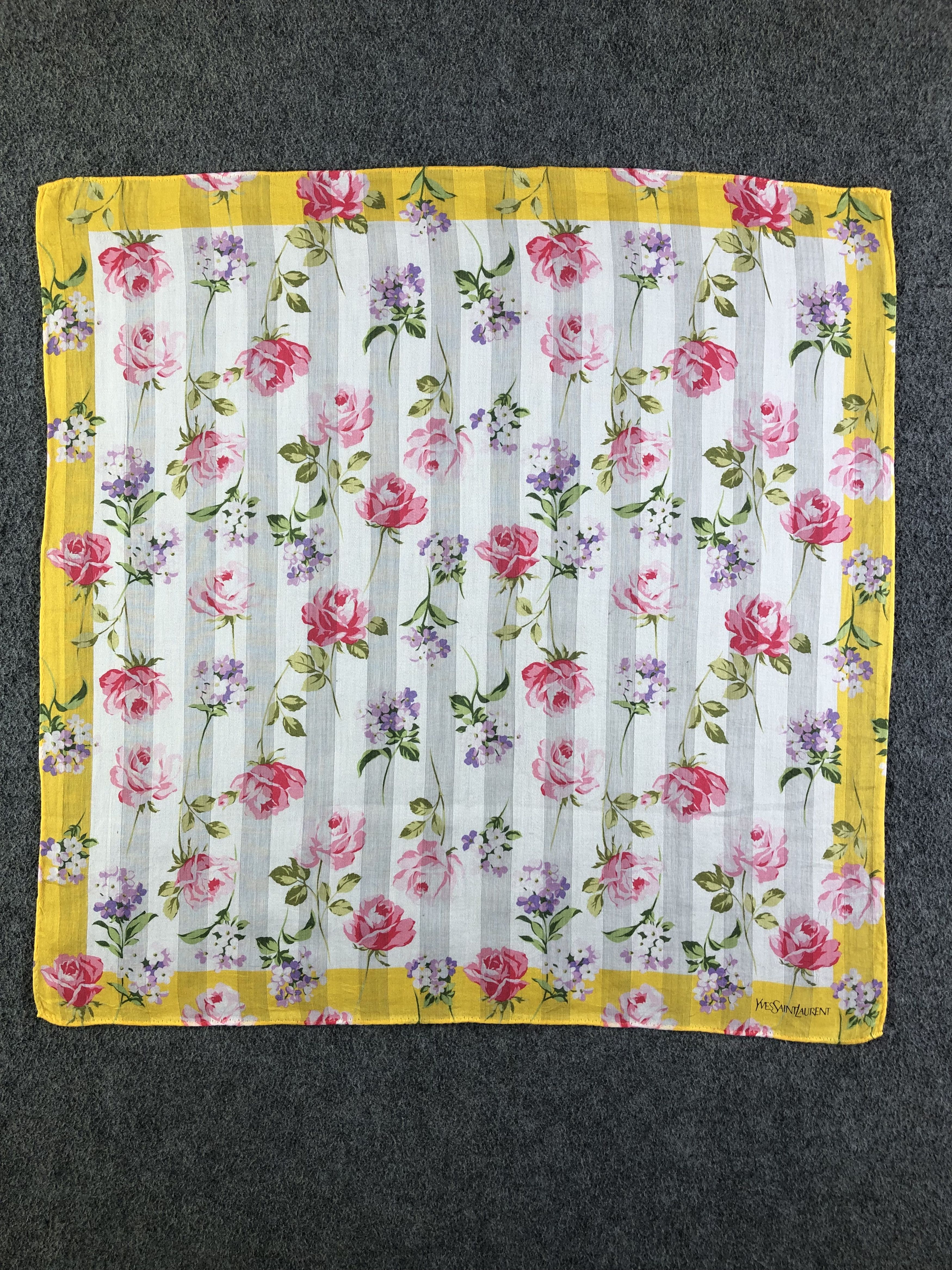 Yves Saint Laurent Yves Saint Laurent Handkerchief / Bandana / Neckerchief C403 Size ONE SIZE - 3 Thumbnail