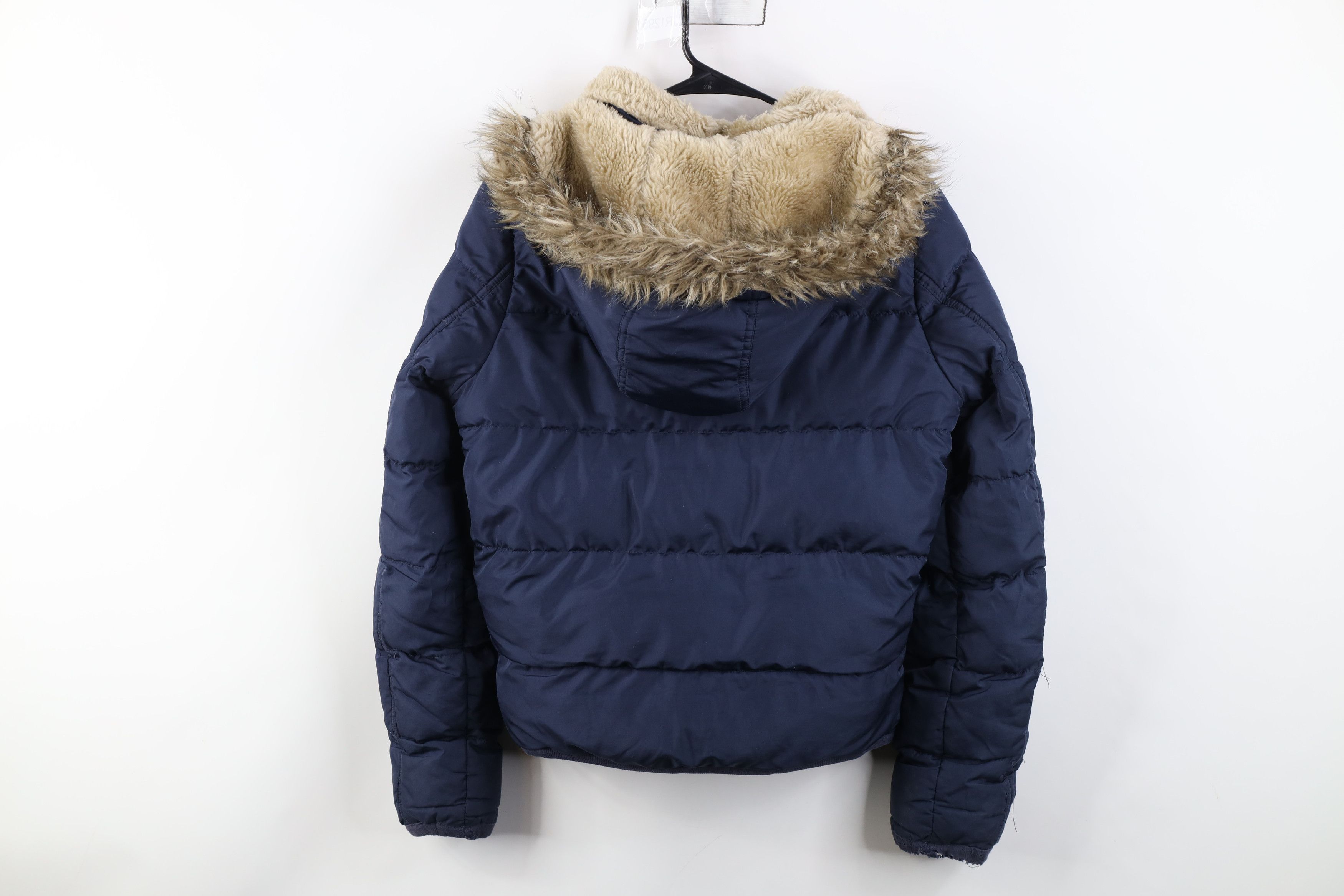Aeropostale Vintage 90s Y2K Aeropostale Faux Fur Cropped Puffer Jacket Size M / US 6-8 / IT 42-44 - 14 Thumbnail