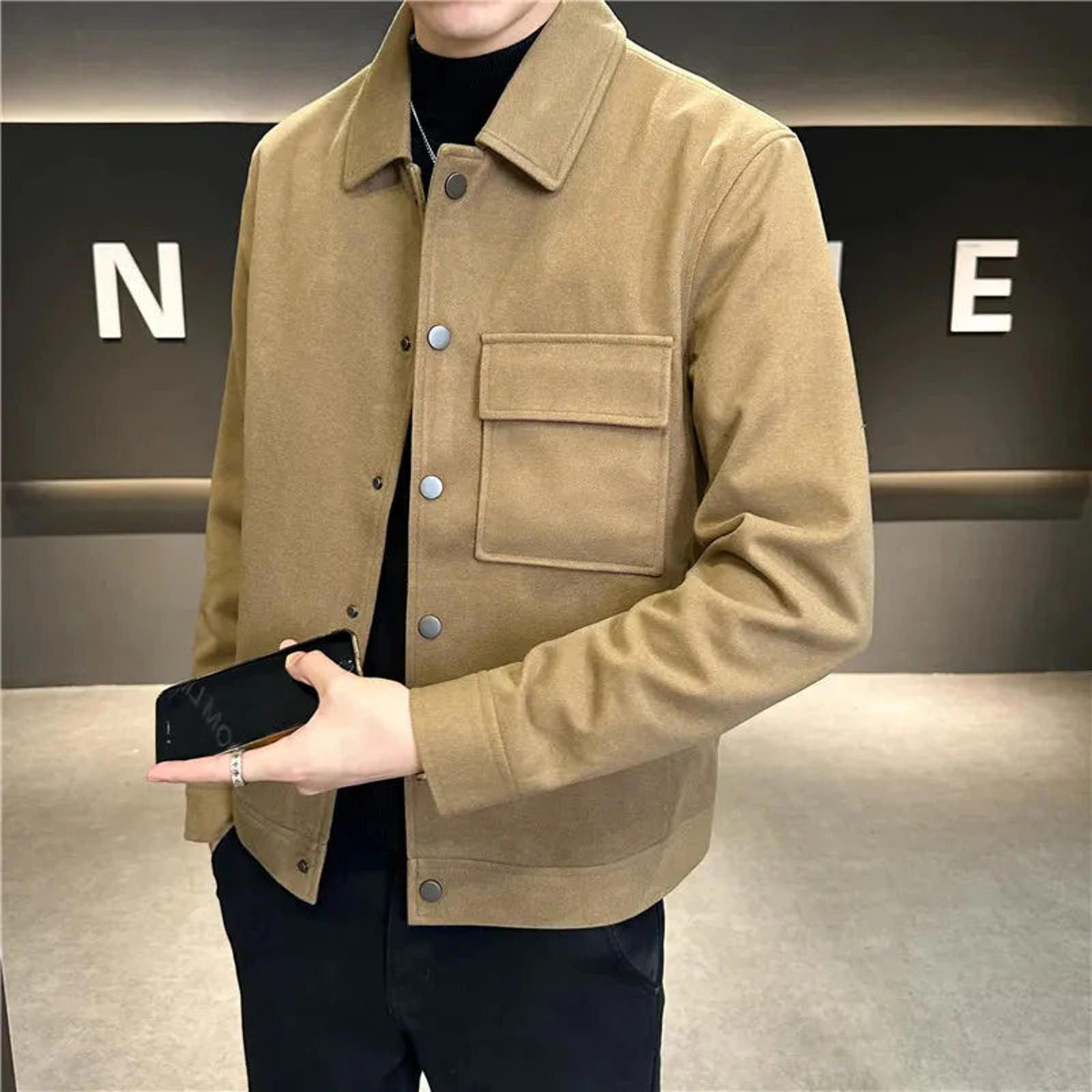 Other Faux Suede Beige Trucker Jacket Size US M / EU 48-50 / 2 - 2 Thumbnail