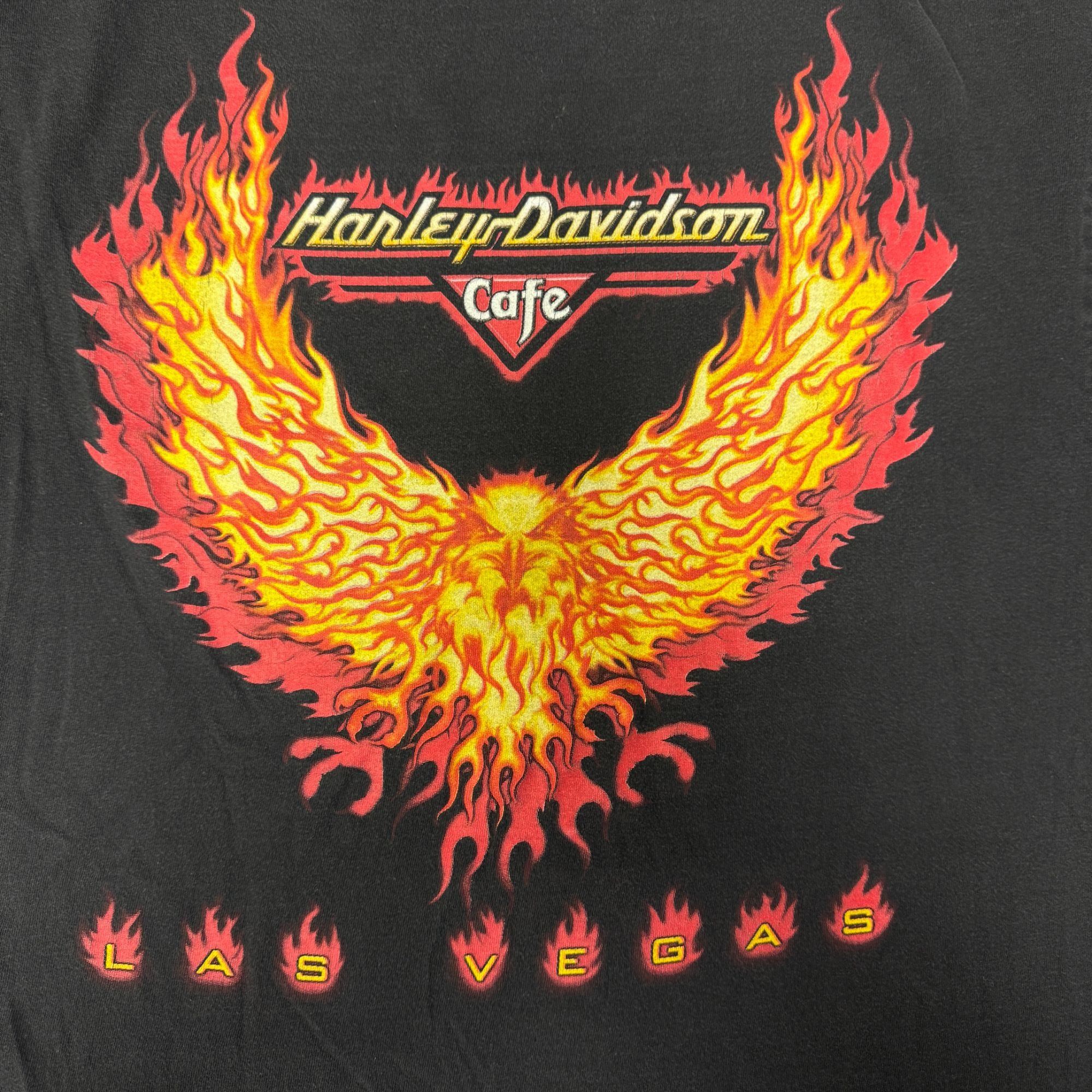 Harley Davidson 90’s SOARING Fire EAGLE FLAMES Las Vegas Motorcycle Biker T Size US L / EU 52-54 / 3 - 1 Thumbnail