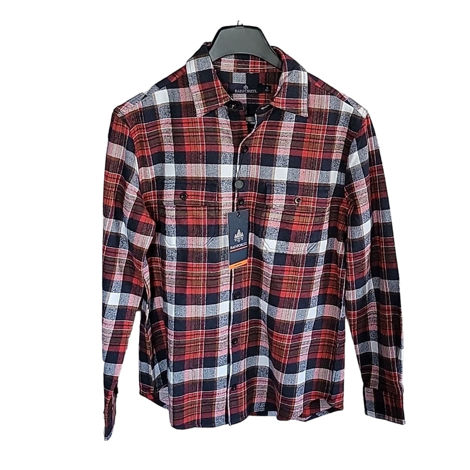 Rainforest Rainforest Red Navy Plaid Flannel Shirt Size Small Size US S / EU 44-46 / 1 - 2 Thumbnail