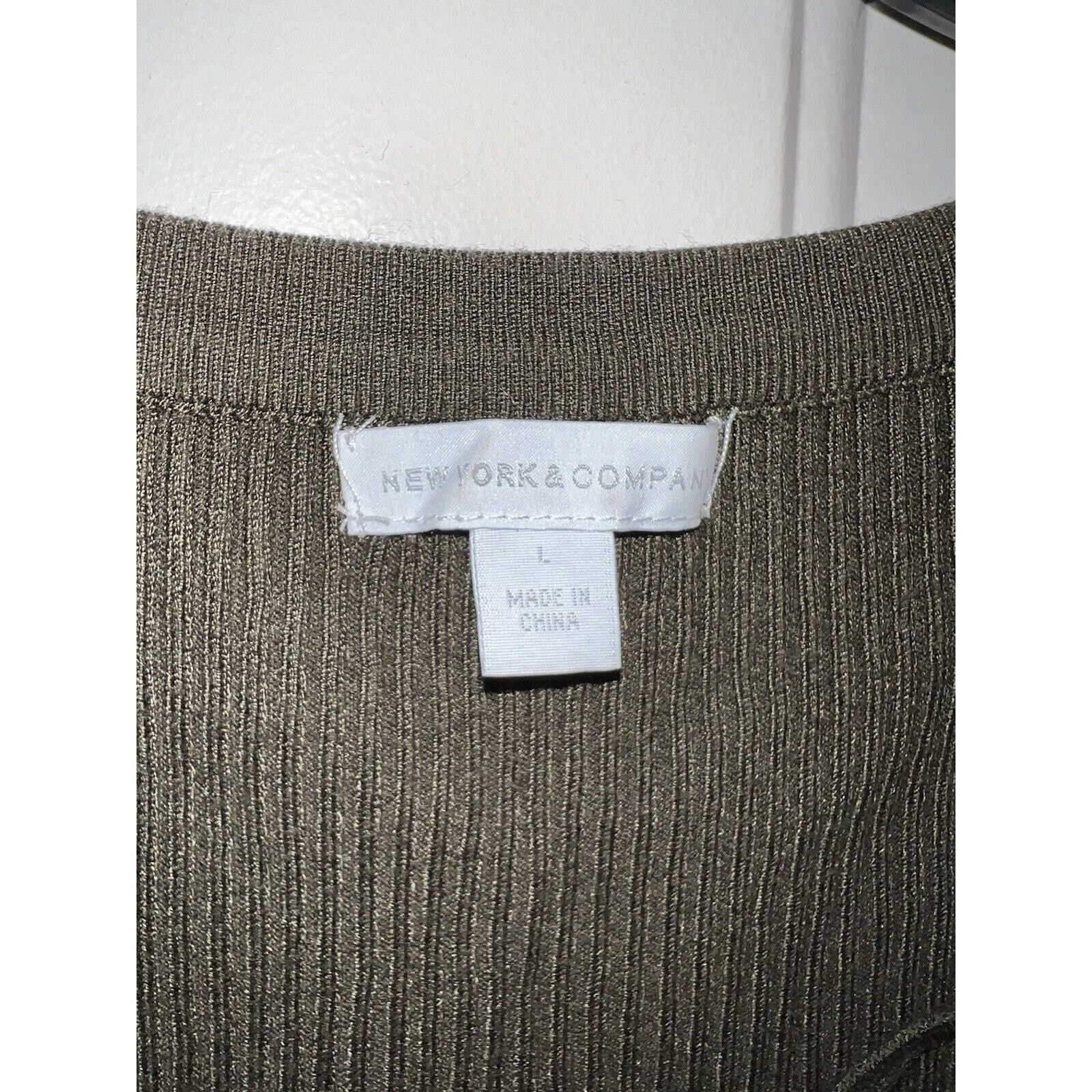Other New York & Company Women’s Lace Front Sweater Green Sz L Size L / US 10 / IT 46 - 2 Thumbnail