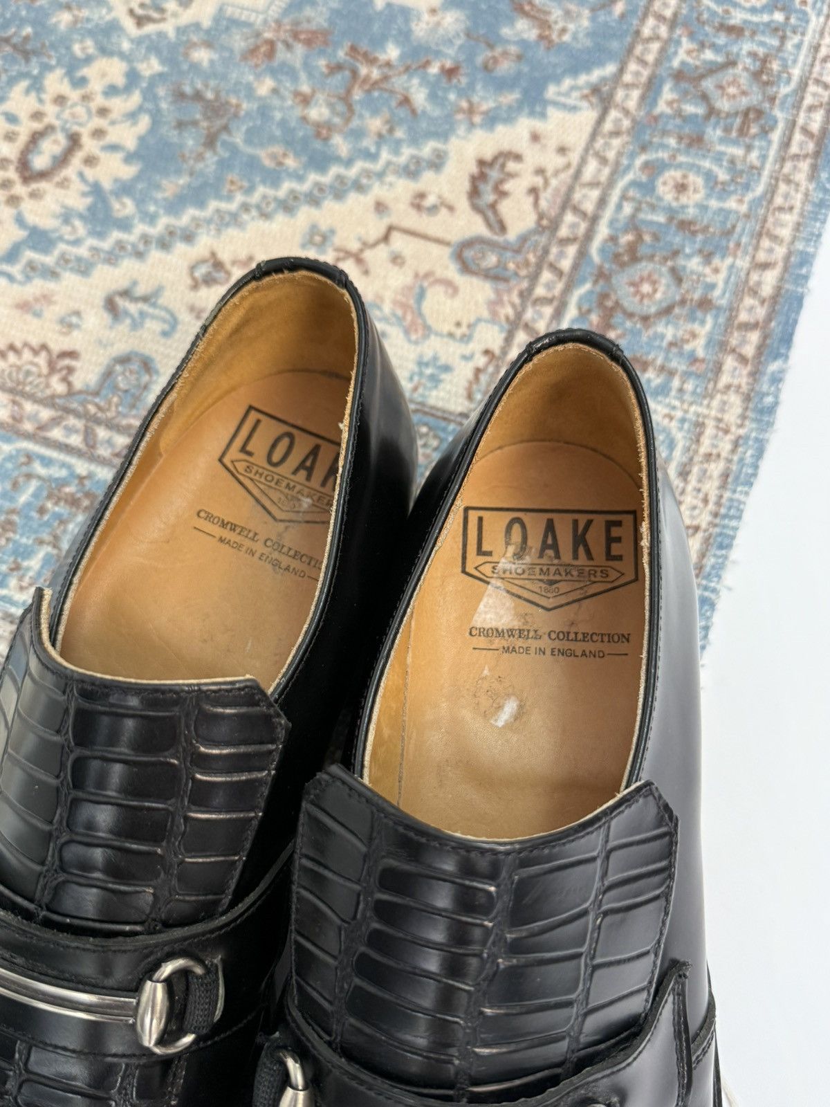 Loake Loake Cromwell Black Leather Loafers Size US 11 / EU 44 - 9 Thumbnail