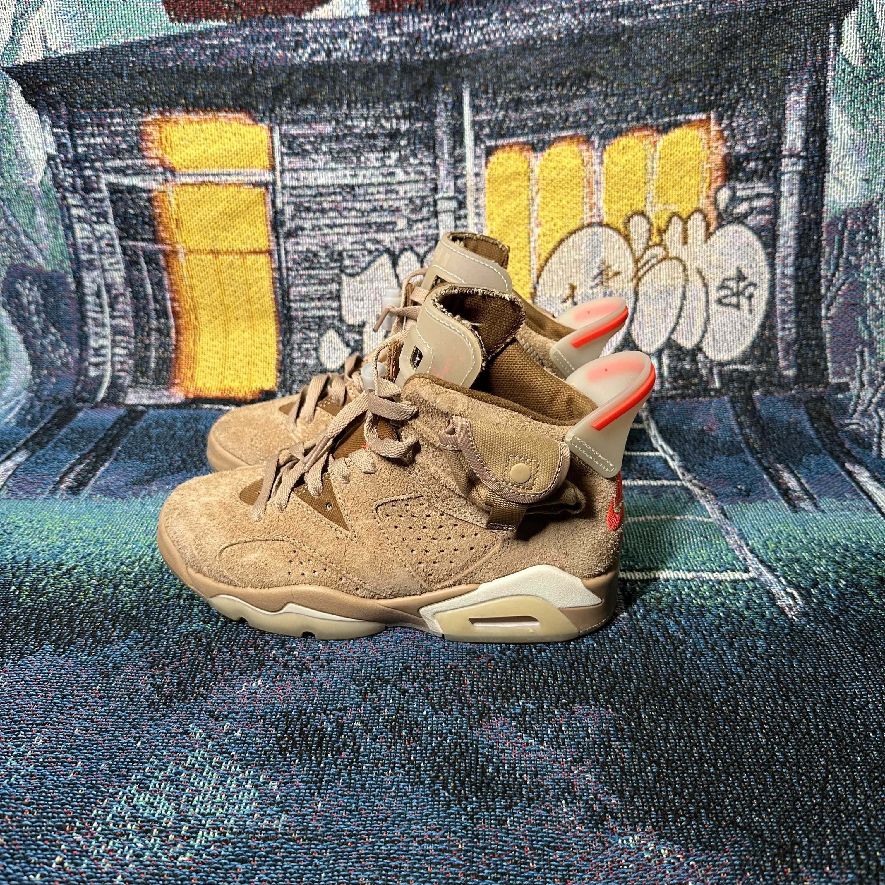 Jordan Brand × Travis Scott Air Jordan x Travis Scott Retro 6 British Khaki Size US 5 / EU 37 - 4 Thumbnail