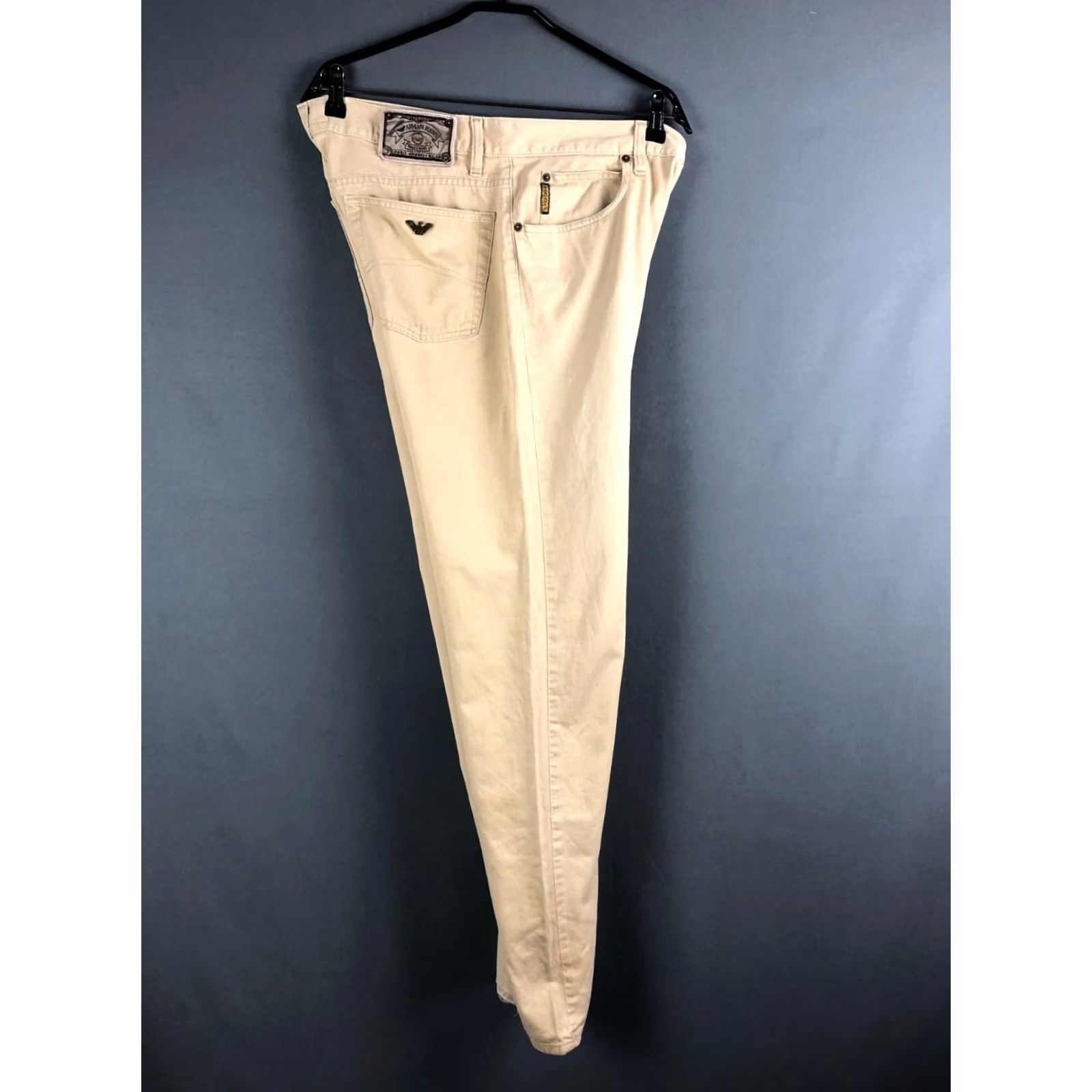 Vintage Armani Jeans Denim Pants Cotton Men Size 36 Yellow Jeans Pants Denim 5-Pocket Logo Patch Vintage No Casual Regular Mens Size US 36 / EU 52 - 2 Thumbnail