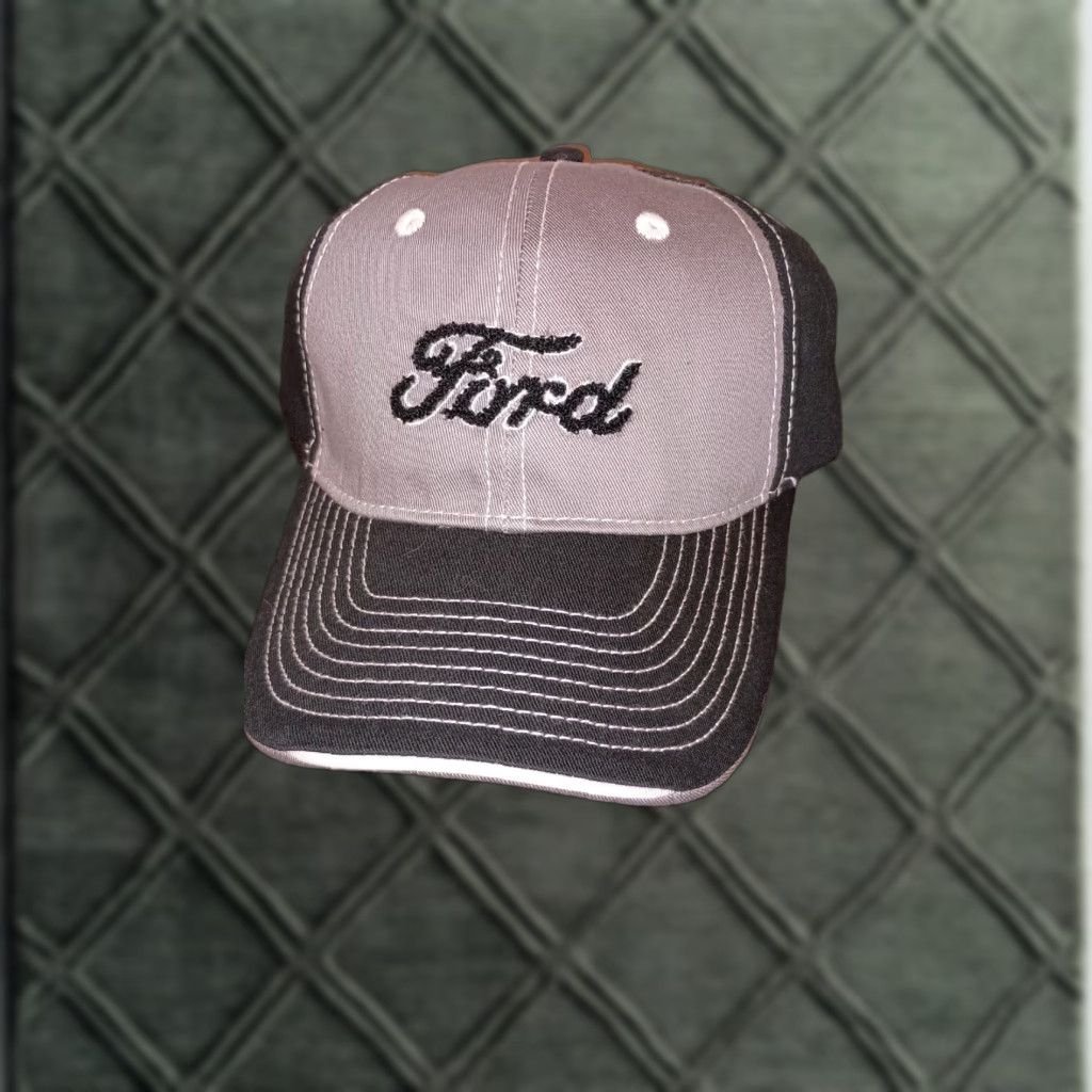 Ford Ford Licensed Black and Gray Raised Logo Baseball Cap Hat Cotton Adjustable Mens Cap Size ONE SIZE - 1 Thumbnail
