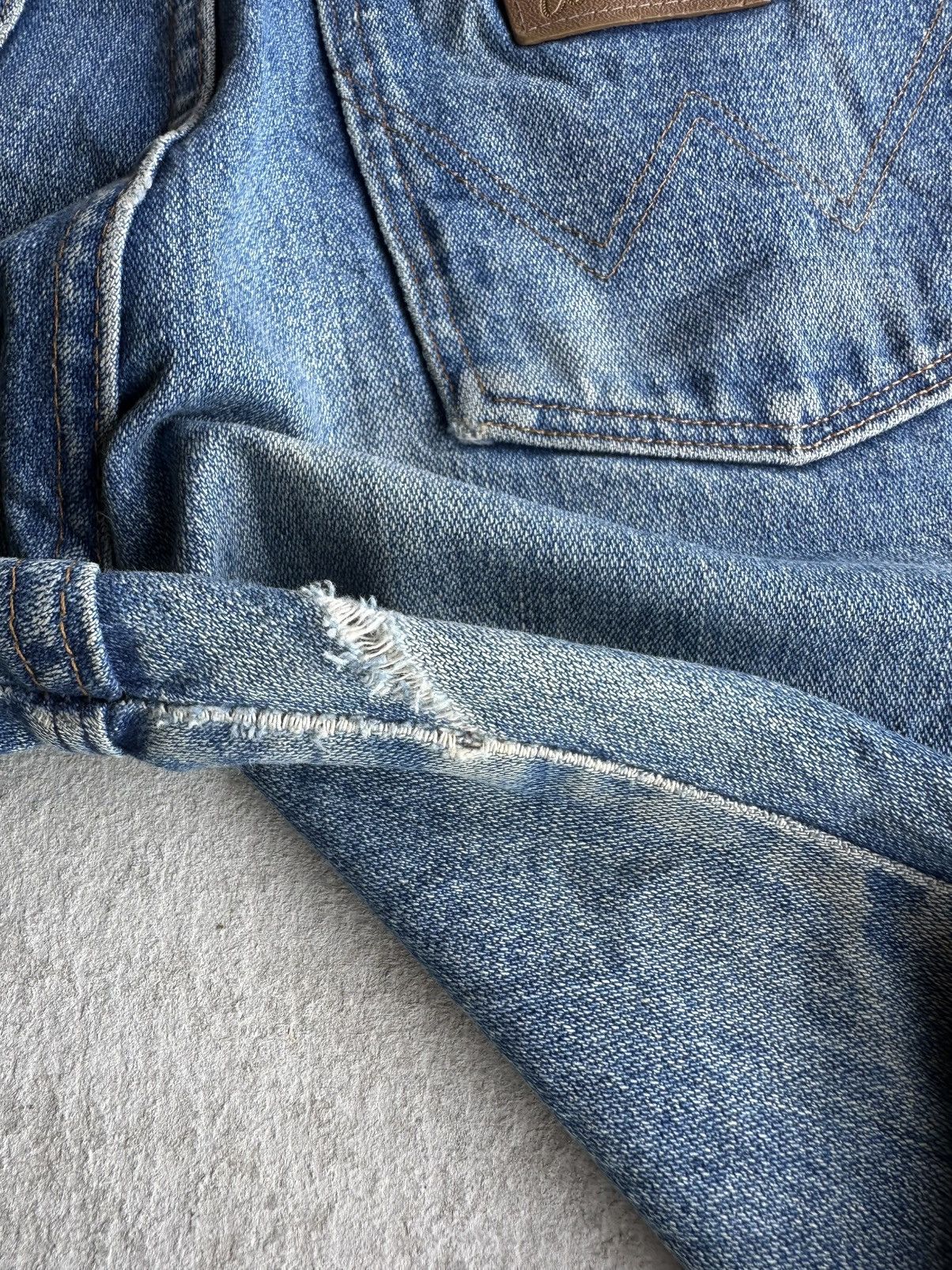 TAION Vintage WRANGLER Jeans Mudwash Talon Distressed Denim Pants Size US 28 / EU 44 - 14 Thumbnail