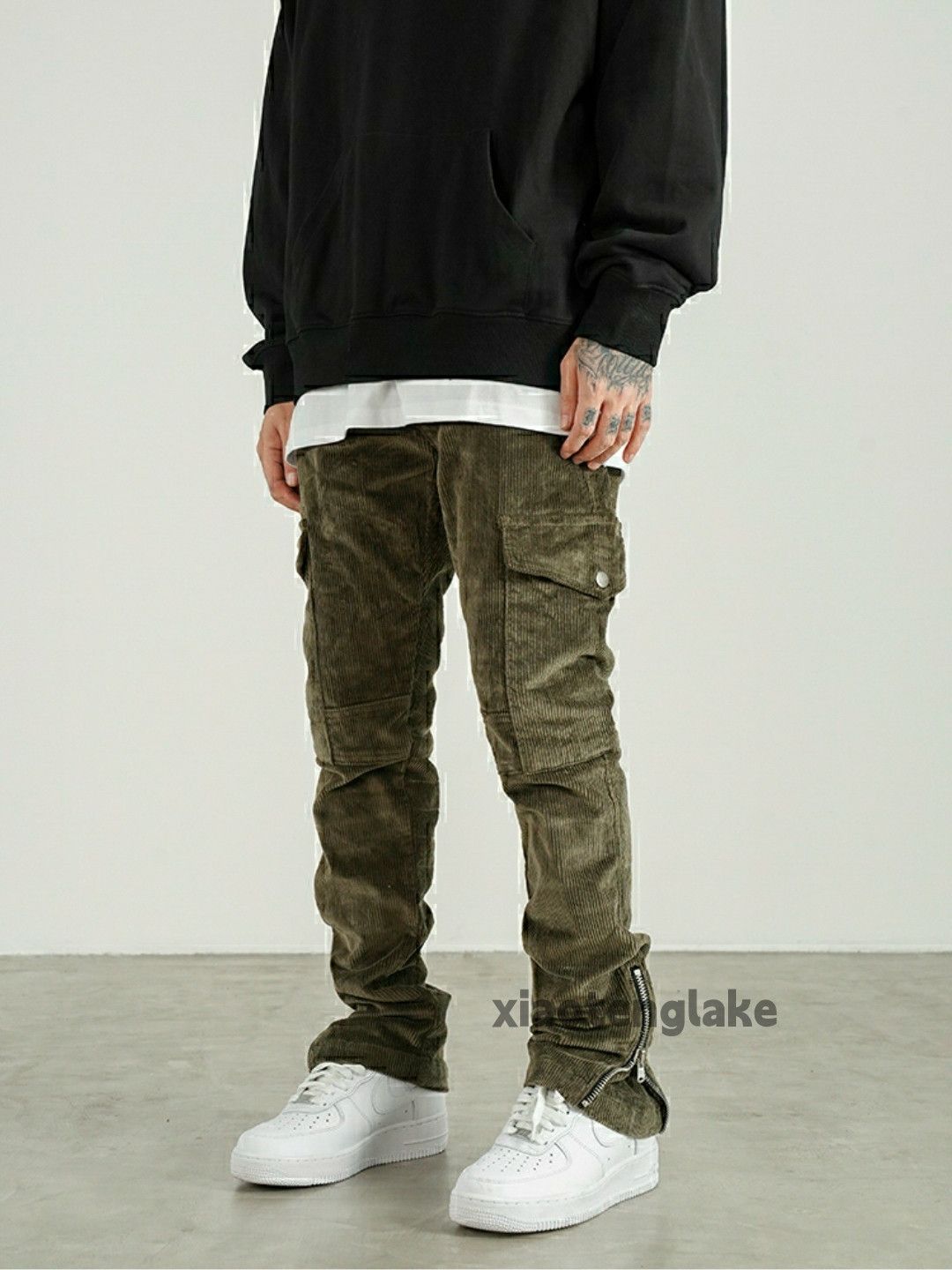 utility zipper outdoor skate hiphop cargo pants