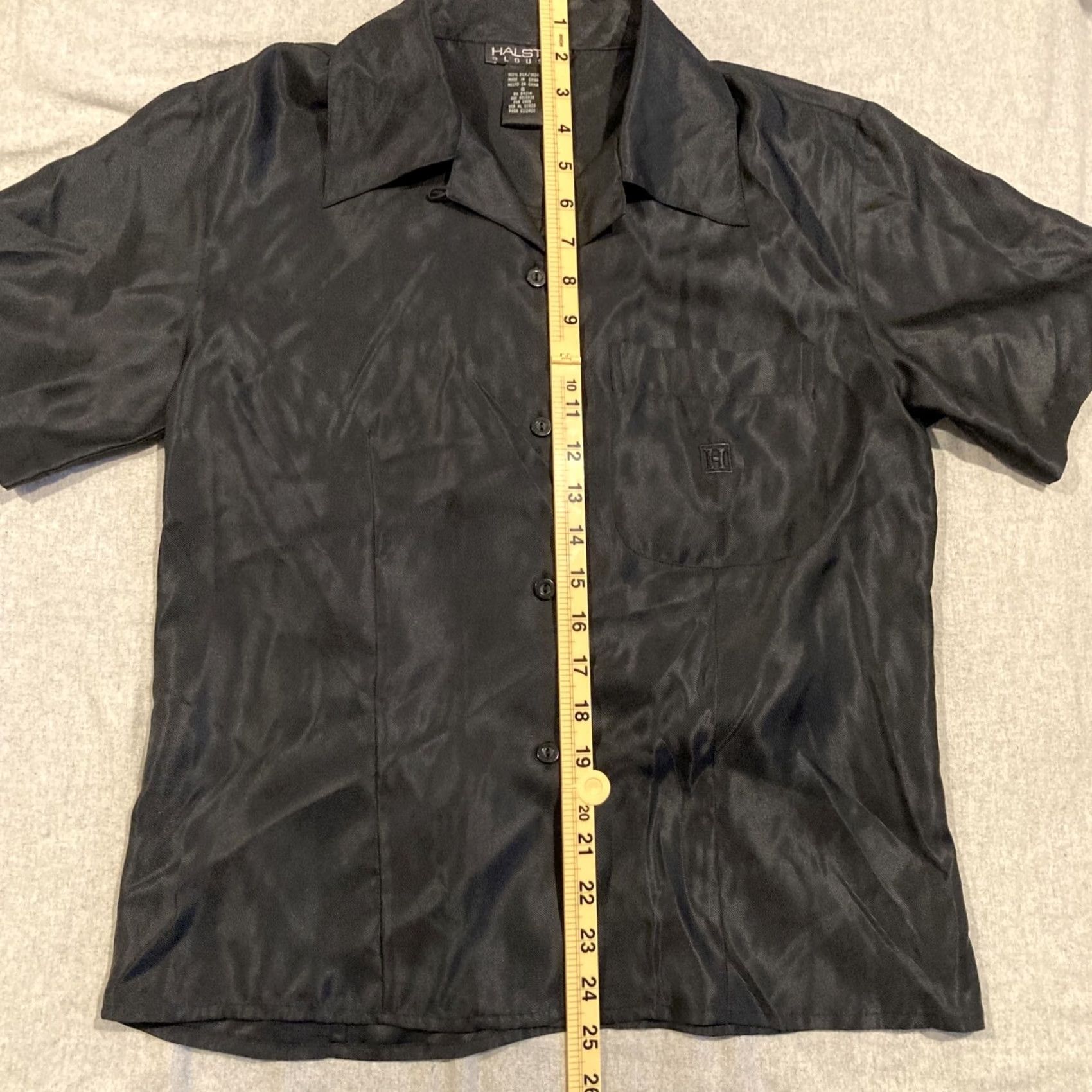 Halston BEAUTIFUL Vintage Halston 1980s Black Silk Blouse - S Regular Size S / US 4 / IT 40 - 5 Thumbnail