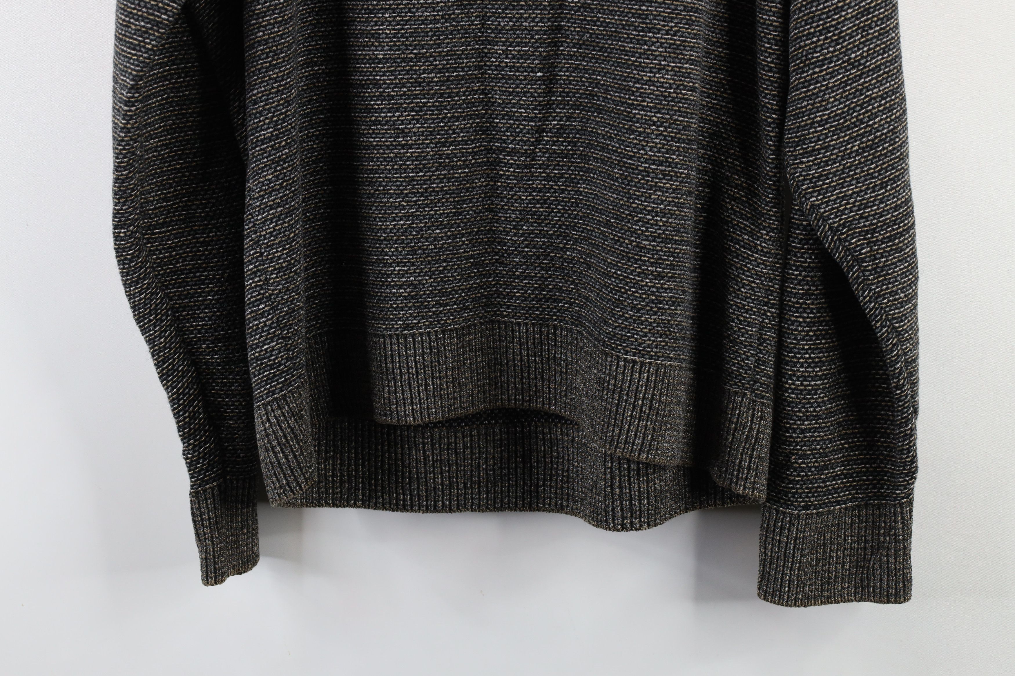 Vintage Vintage 90s Streetwear Striped Fleece Knit Crewneck Sweater Size US L / EU 52-54 / 3 - 8 Thumbnail