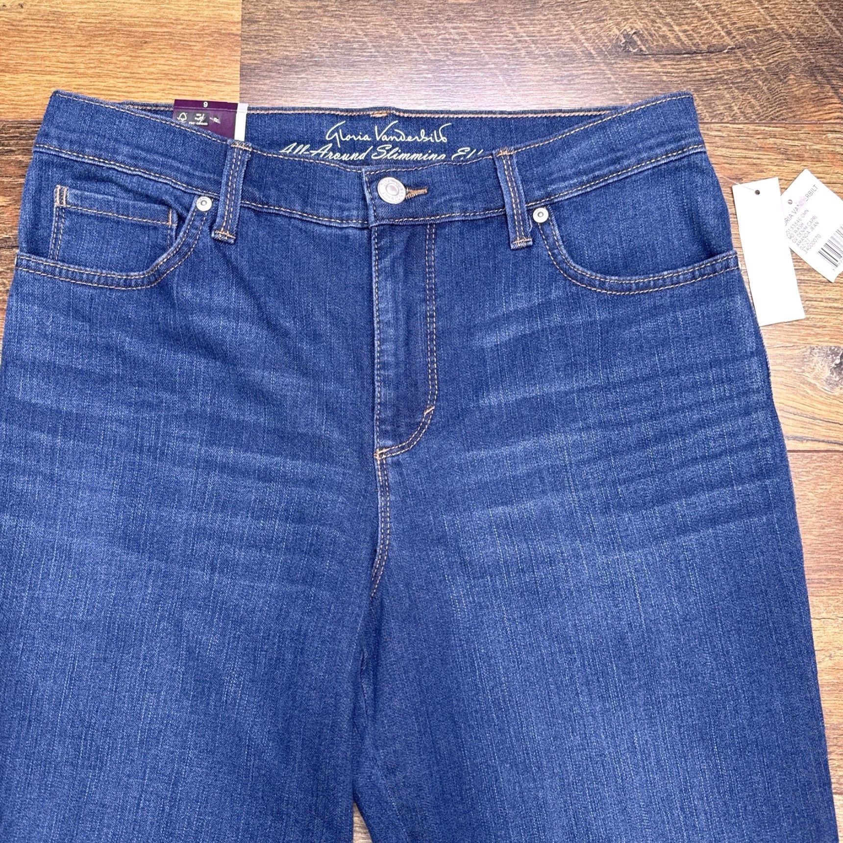 Gloria Vanderbilt Gloria Vanderbilt Amanda Capri Jeans 4 Blue High Rise Stretch Regular 5-Pocket Denim Jeans Womens Girls Size 27" / US 4 / IT 40 - 3 Thumbnail