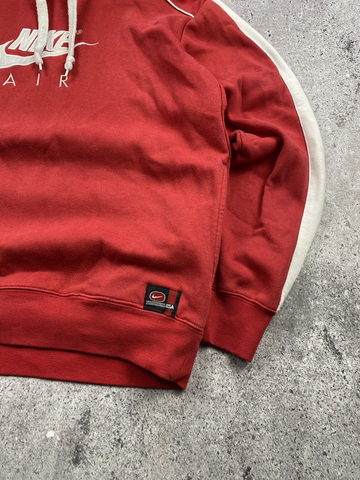 Nike × Vintage Vintage Y2K Nike Big Logo Stripe Hoodie Size US L / EU 52-54 / 3 - 5 Thumbnail