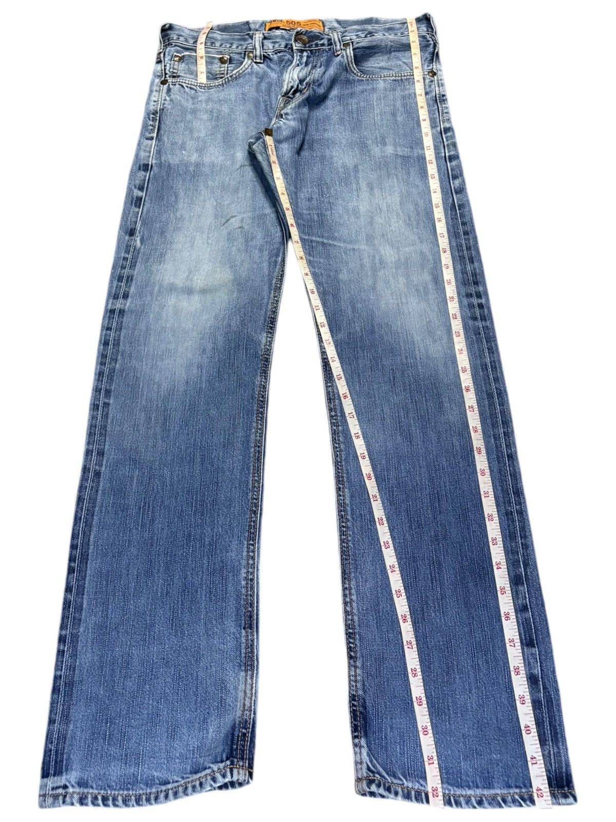 Edwin × Japanese Brand Vintage Japanese Edwin Selvage Buckle Back Slim Jeans Size US 32 / EU 48 - 14 Thumbnail