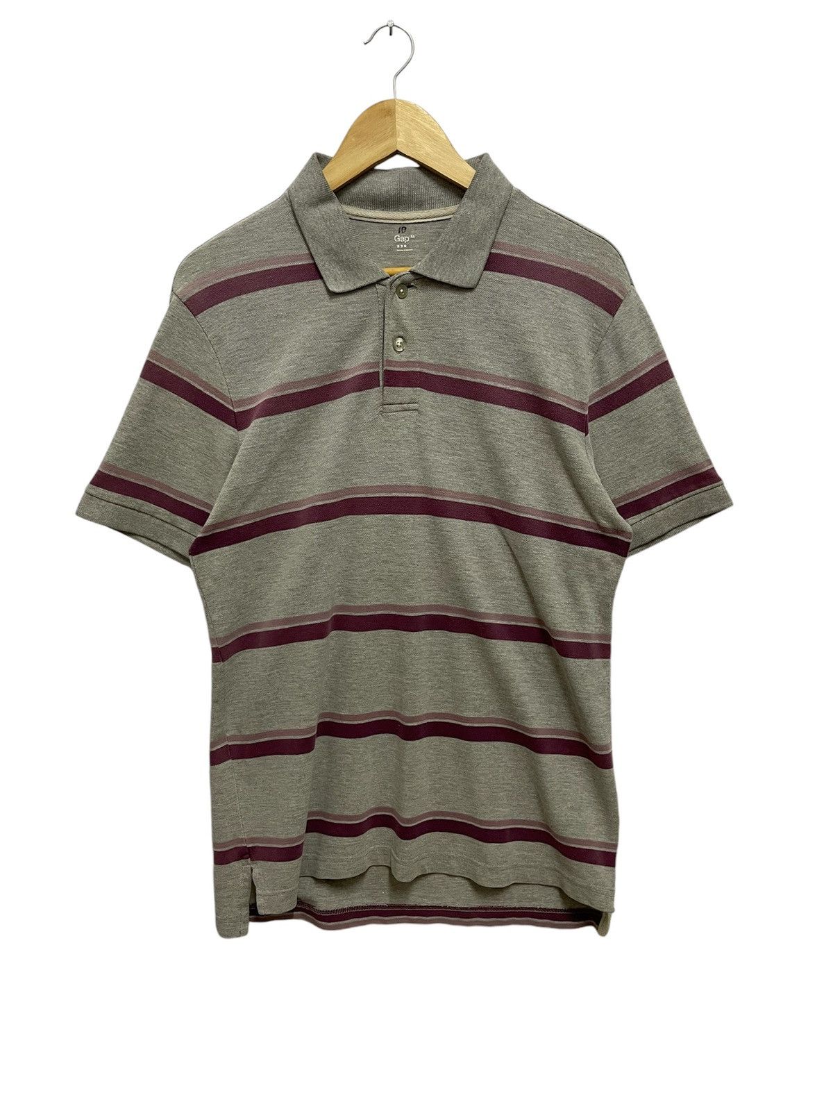 Gap GAP Polo Shirt Striped Grey Size US M / EU 48-50 / 2 - 1 Thumbnail