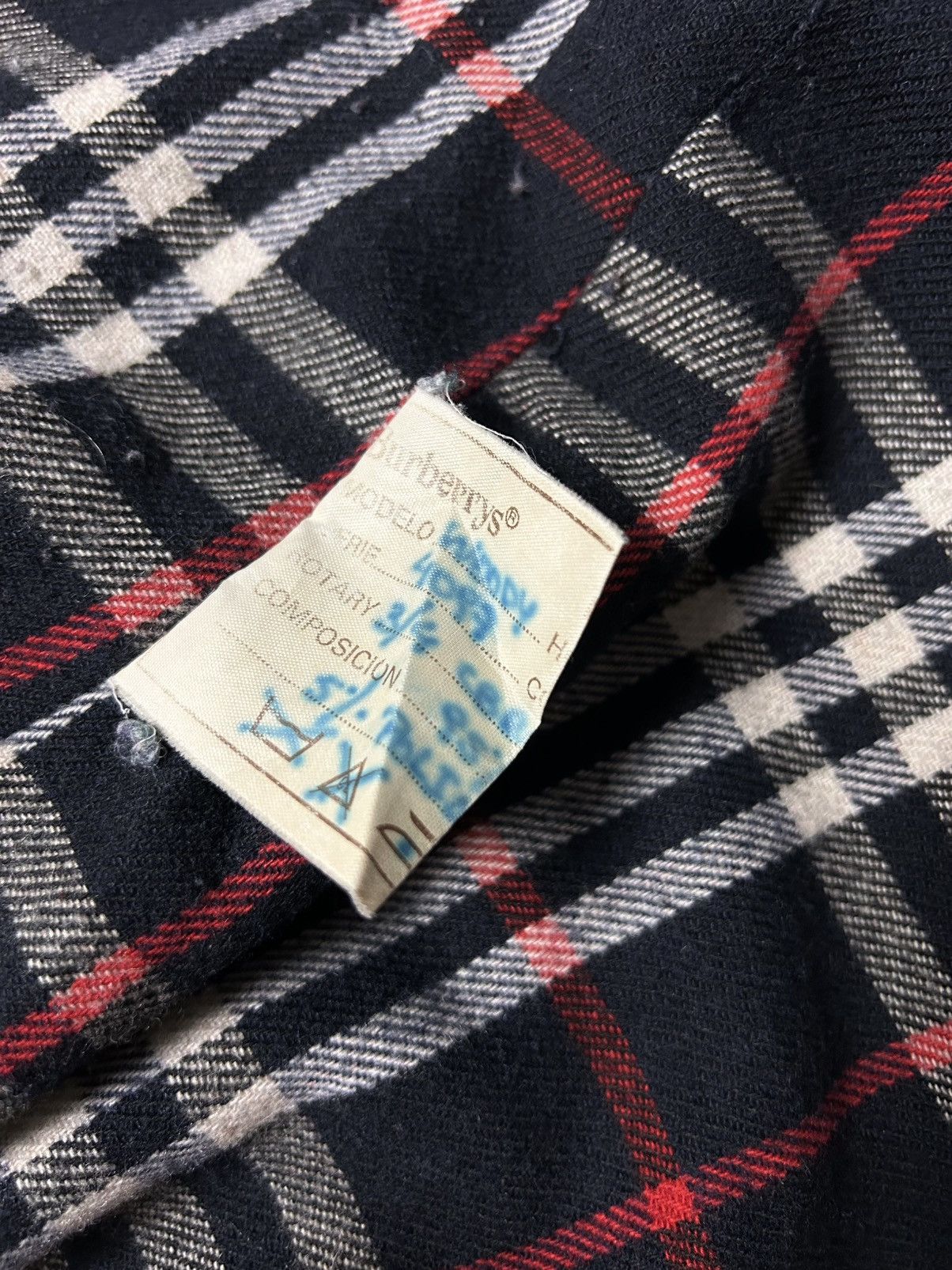 Burberry Burberrys coat navy vintage nova check Burberry wool Size US XL / EU 56 / 4 - 6 Thumbnail