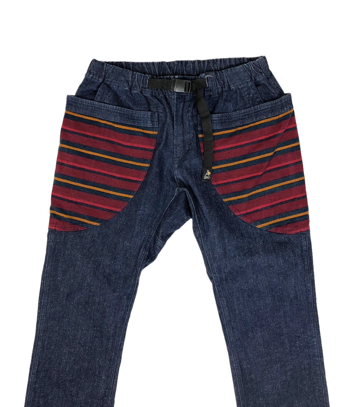 Japanese Brand × go slow caravan Go Slow Caravan Stripe Pocket Denim Climbing Pants Size US 32 / EU 48 - 3 Thumbnail