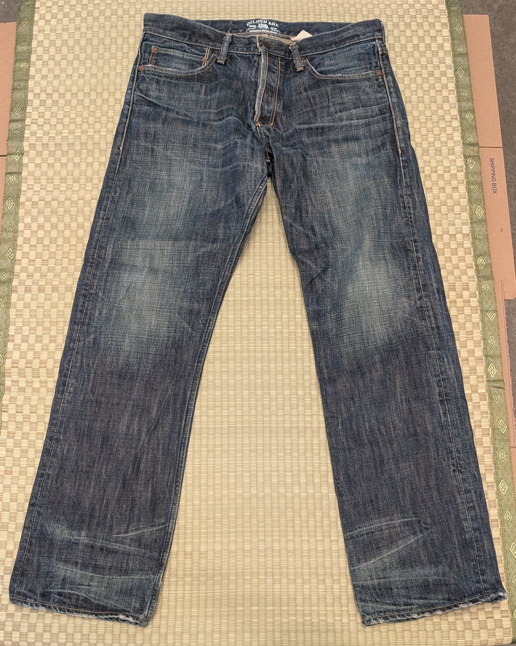 Gilded Age Gilded Age Distressed Denim Jeans Straight Fit Made in USA Size US 34 / EU 50 - 1 Thumbnail