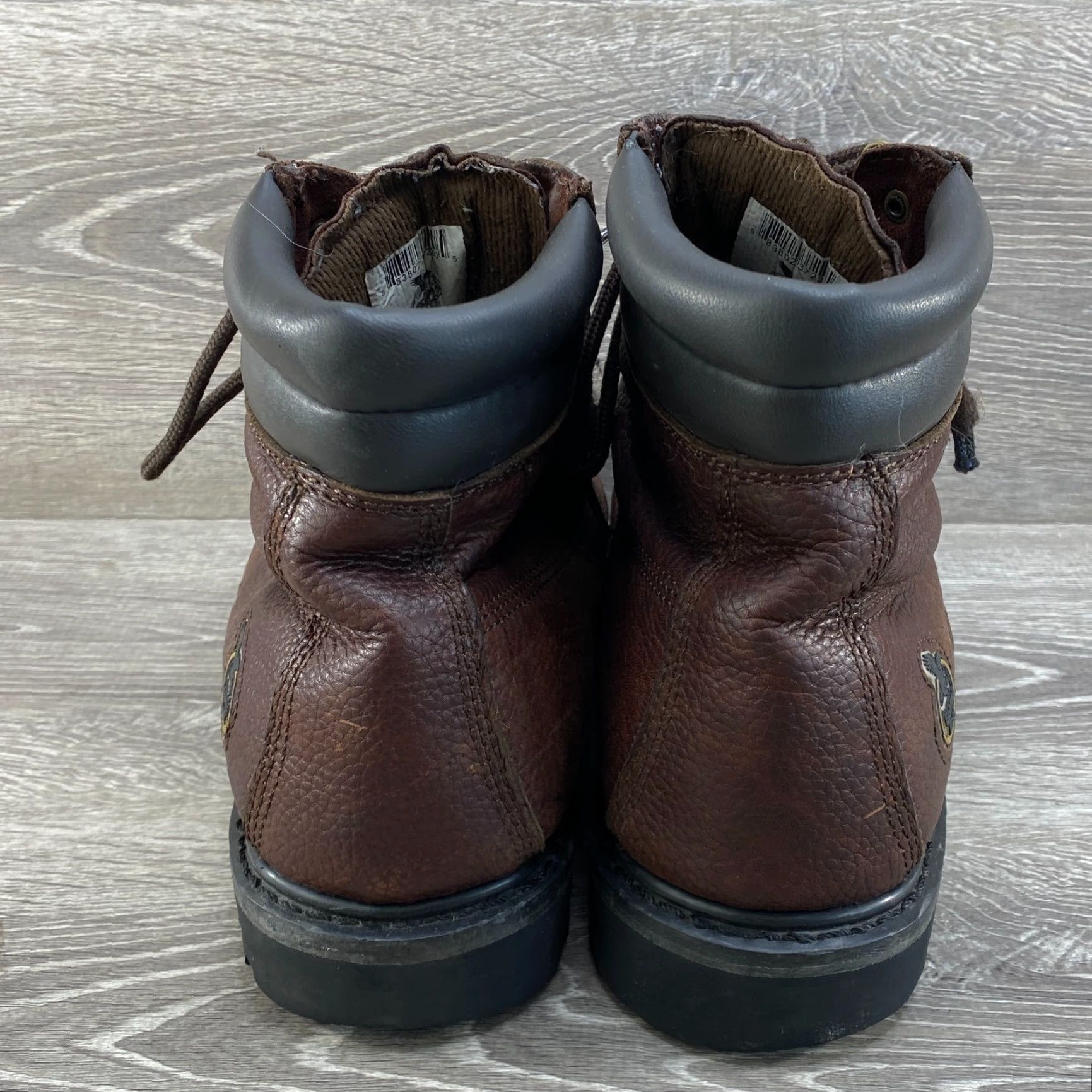 Vintage Georgia Boot Mens 10.5 M Brown Leather 6" Oiler Steel Toe Waterproof Work Boots Shirt Size US 10 / EU 43 - 6 Thumbnail